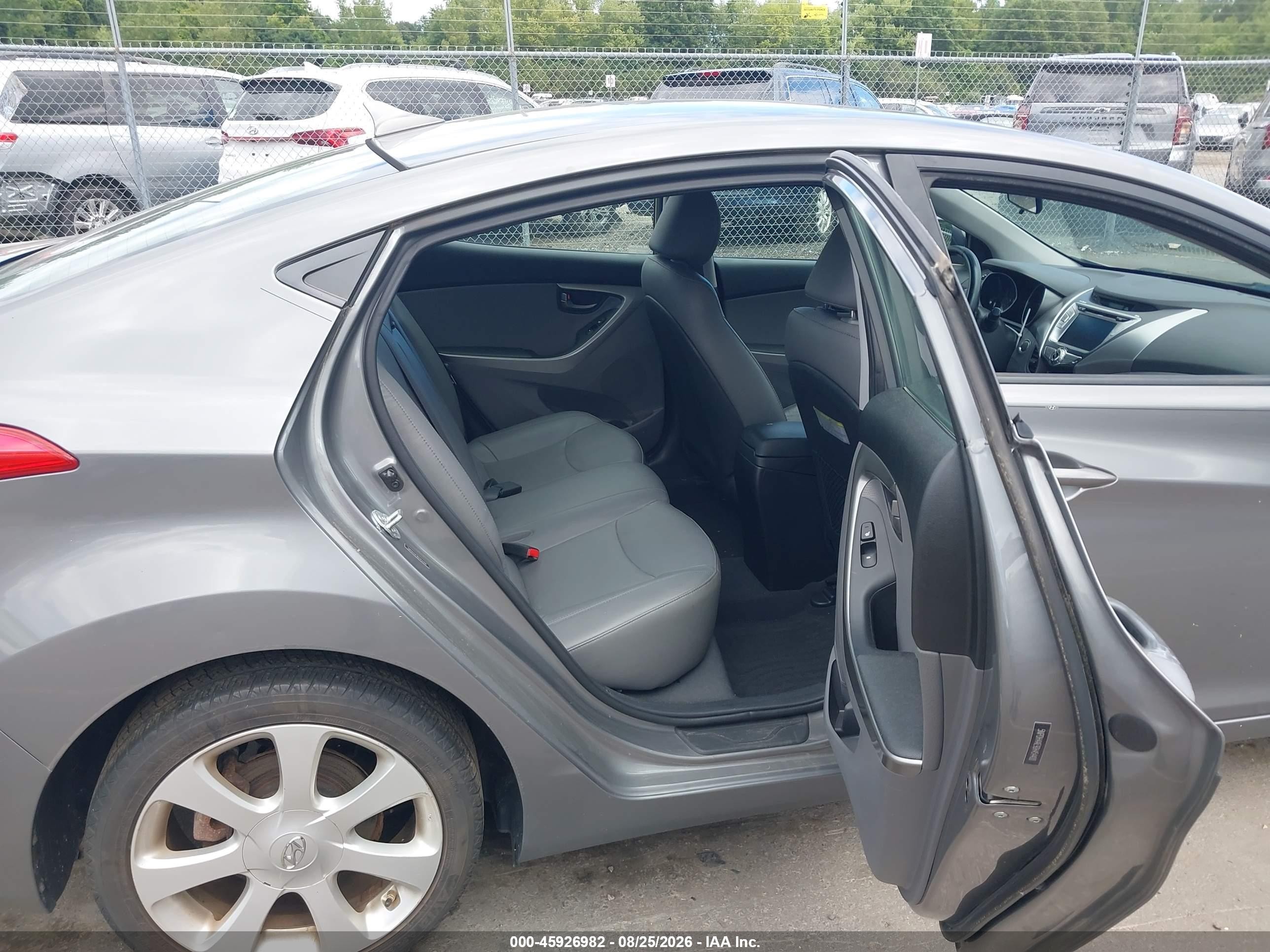 2013 Hyundai Elantra Limited Gray vin: 5NPDH4AE9DH454400
