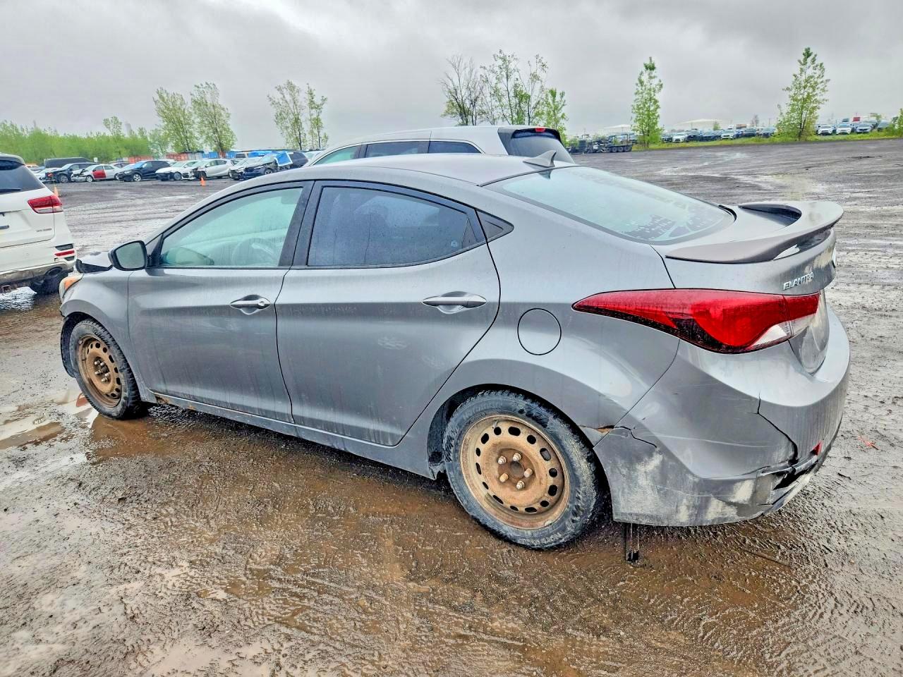 2014 Hyundai Elantra Se Gray vin: 5NPDH4AE9EH456911