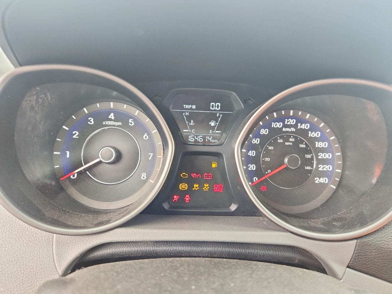 2014 Hyundai Elantra Se Gray vin: 5NPDH4AE9EH456911
