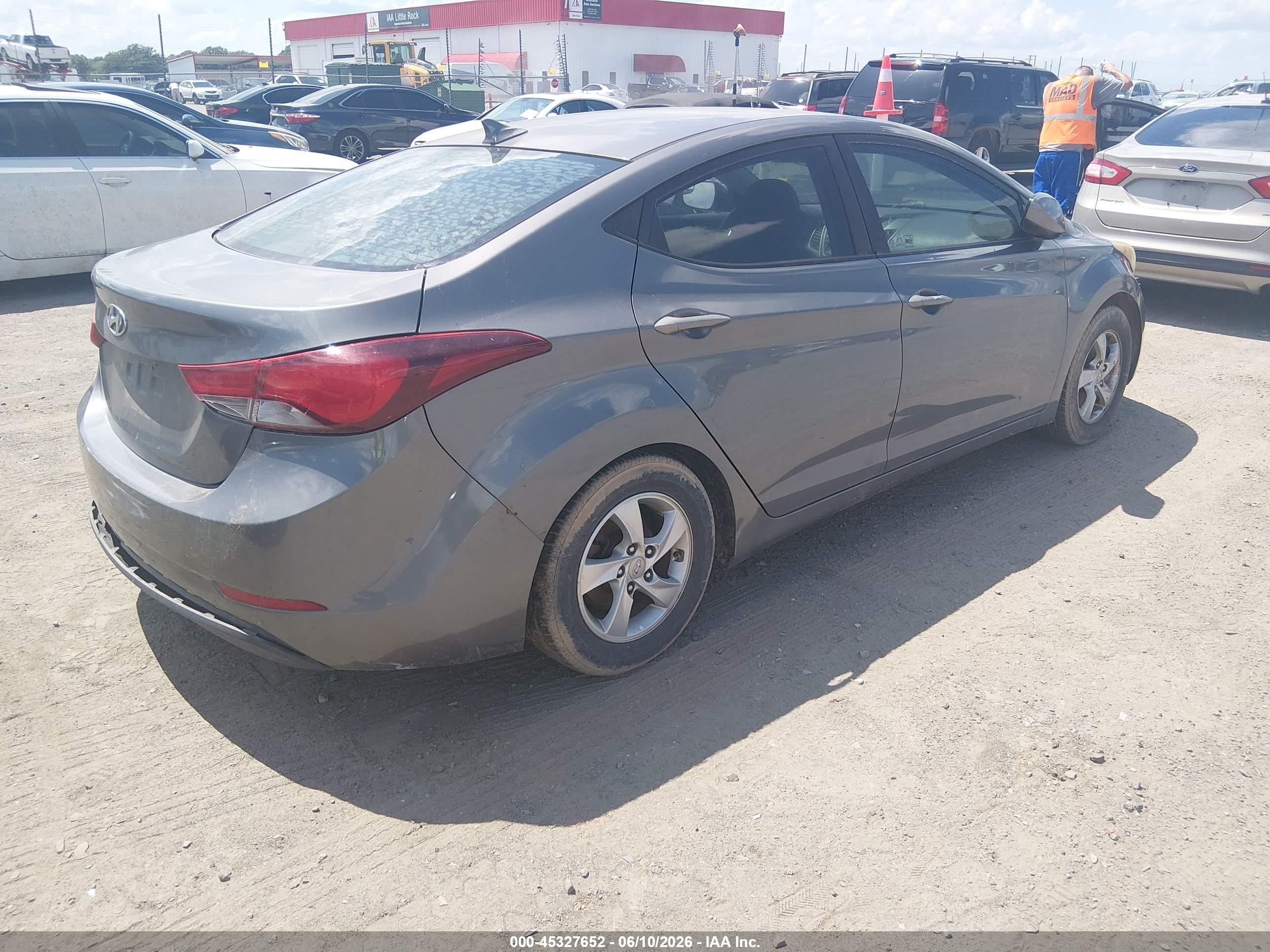 2014 Hyundai Elantra Se Gray vin: 5NPDH4AE9EH458366