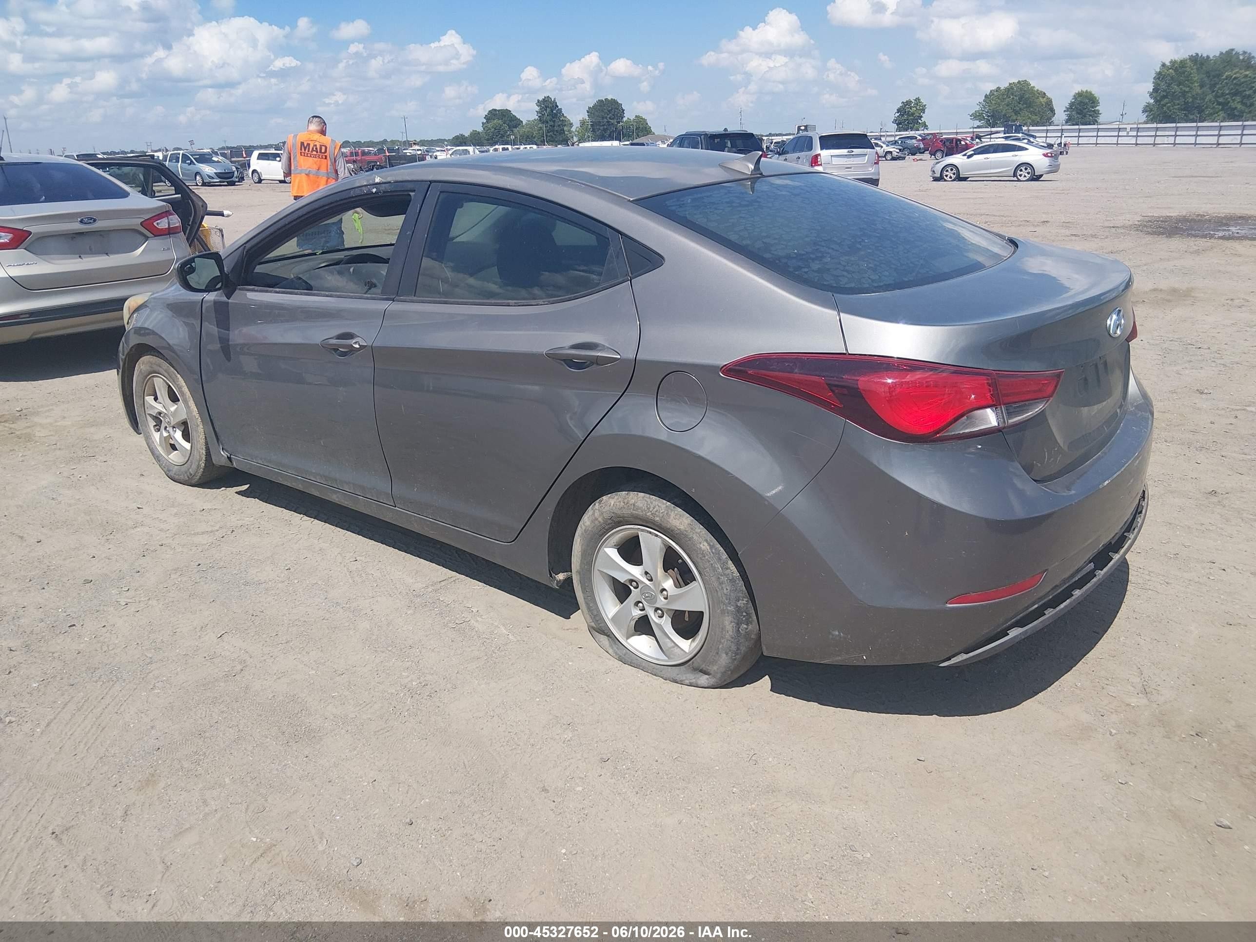 2014 Hyundai Elantra Se Gray vin: 5NPDH4AE9EH458366