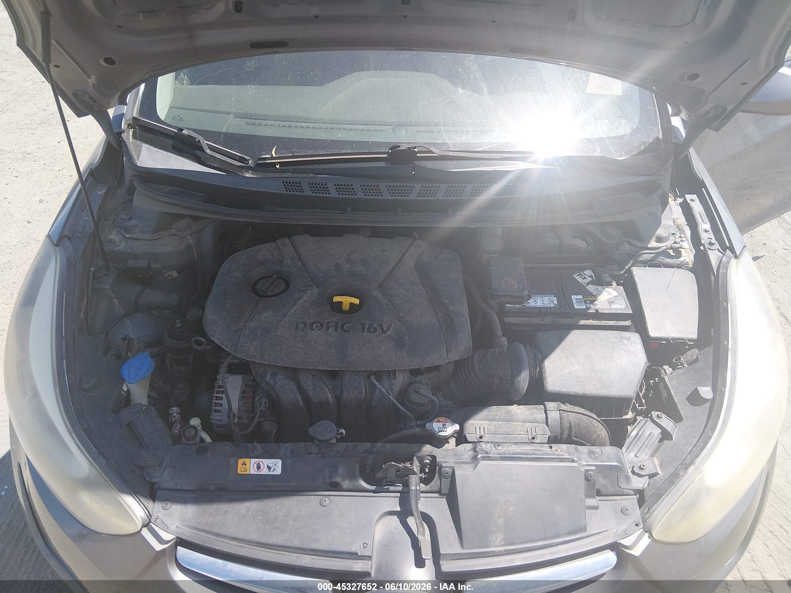 2014 Hyundai Elantra Se Gray vin: 5NPDH4AE9EH458366