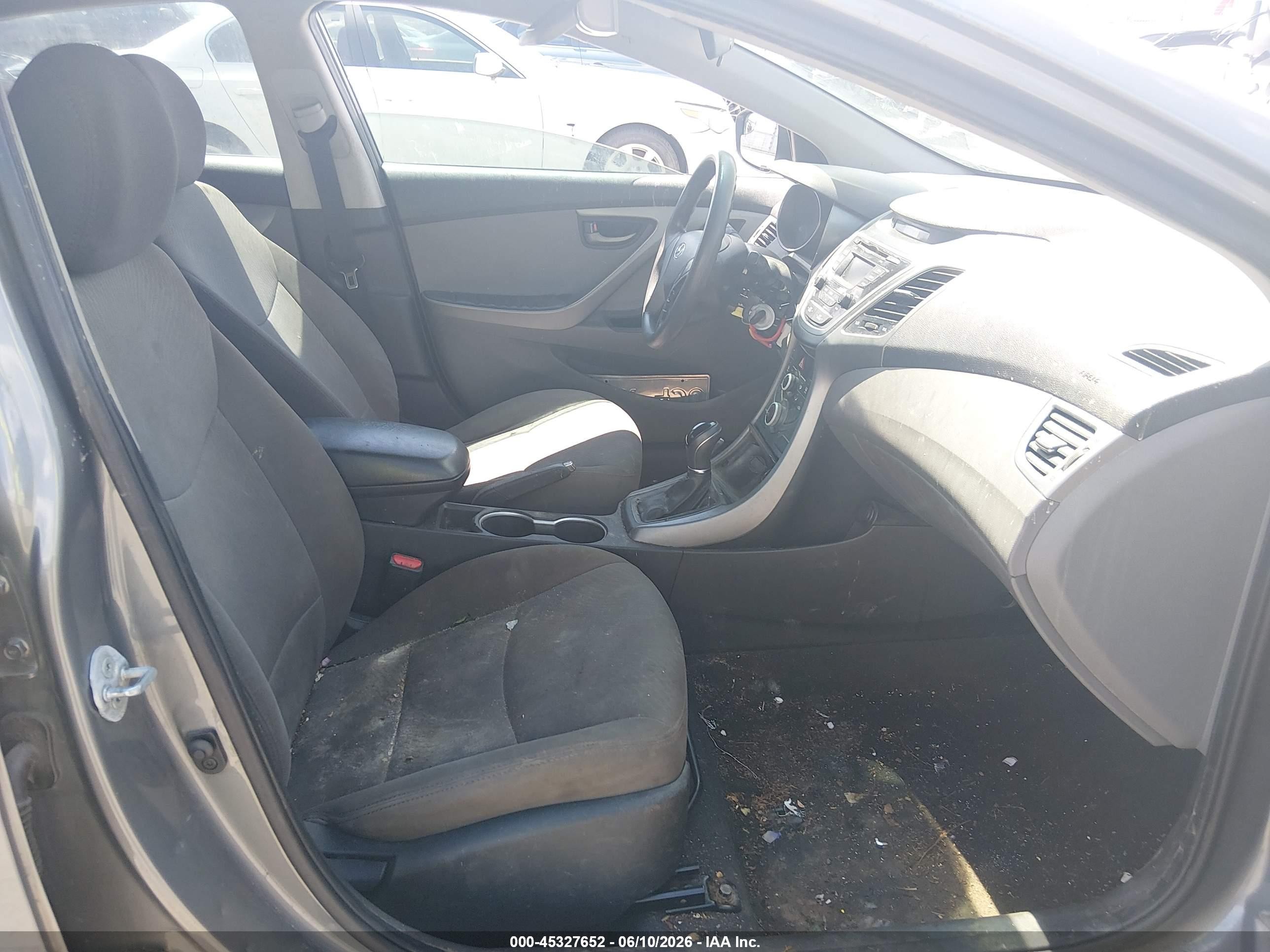 2014 Hyundai Elantra Se Gray vin: 5NPDH4AE9EH458366