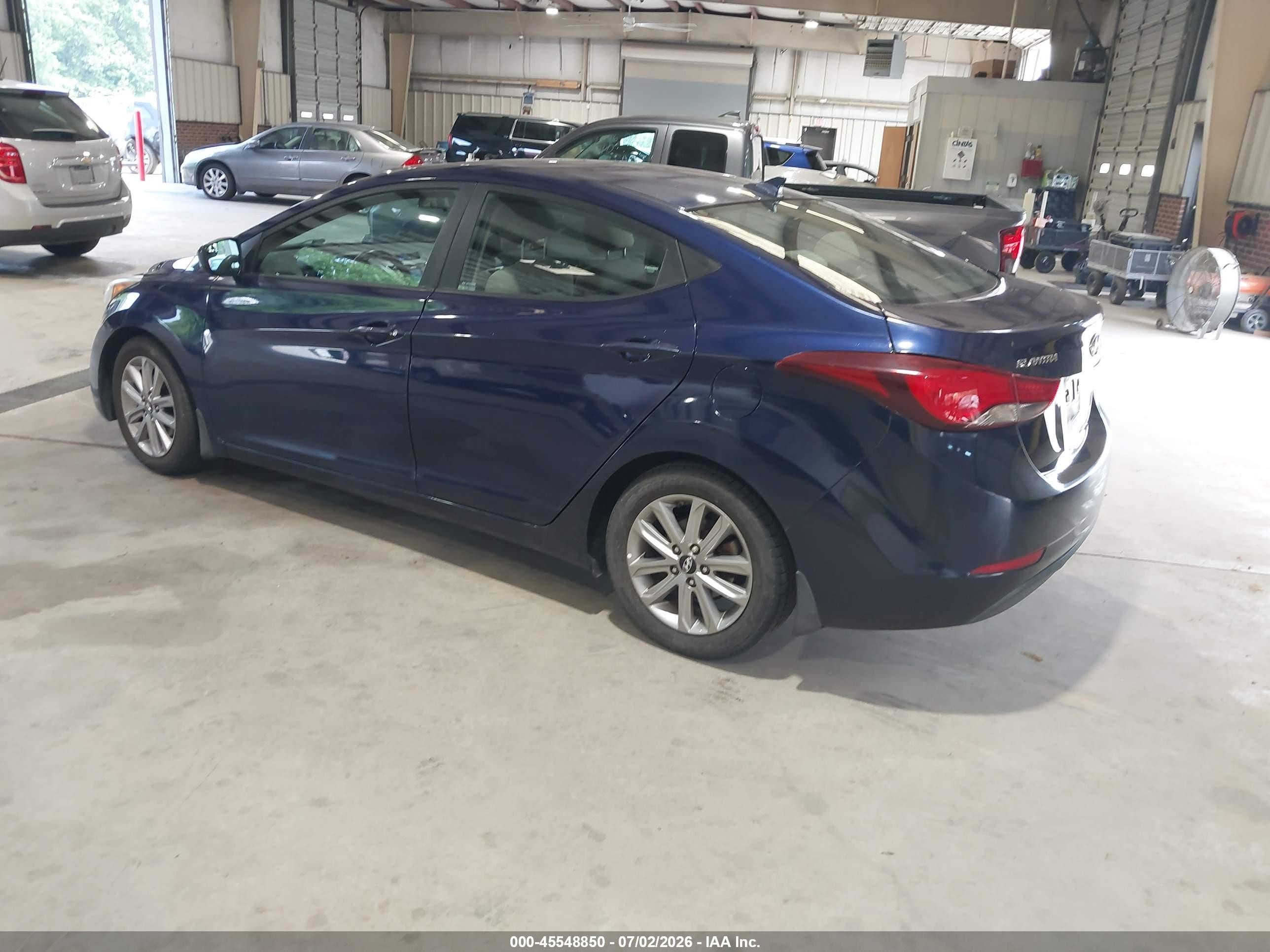2014 Hyundai Elantra Se Blue vin: 5NPDH4AE9EH460134