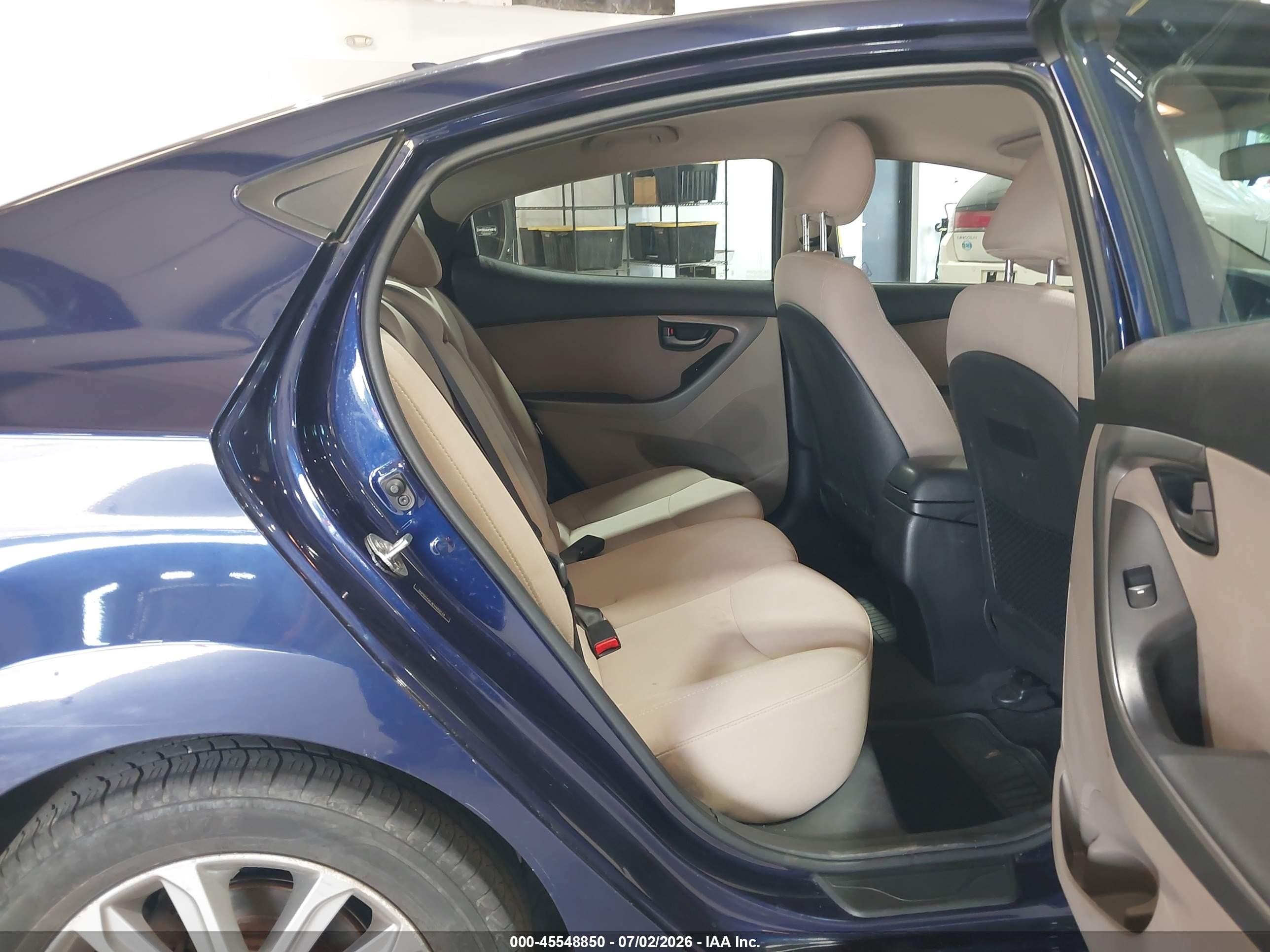 2014 Hyundai Elantra Se Blue vin: 5NPDH4AE9EH460134
