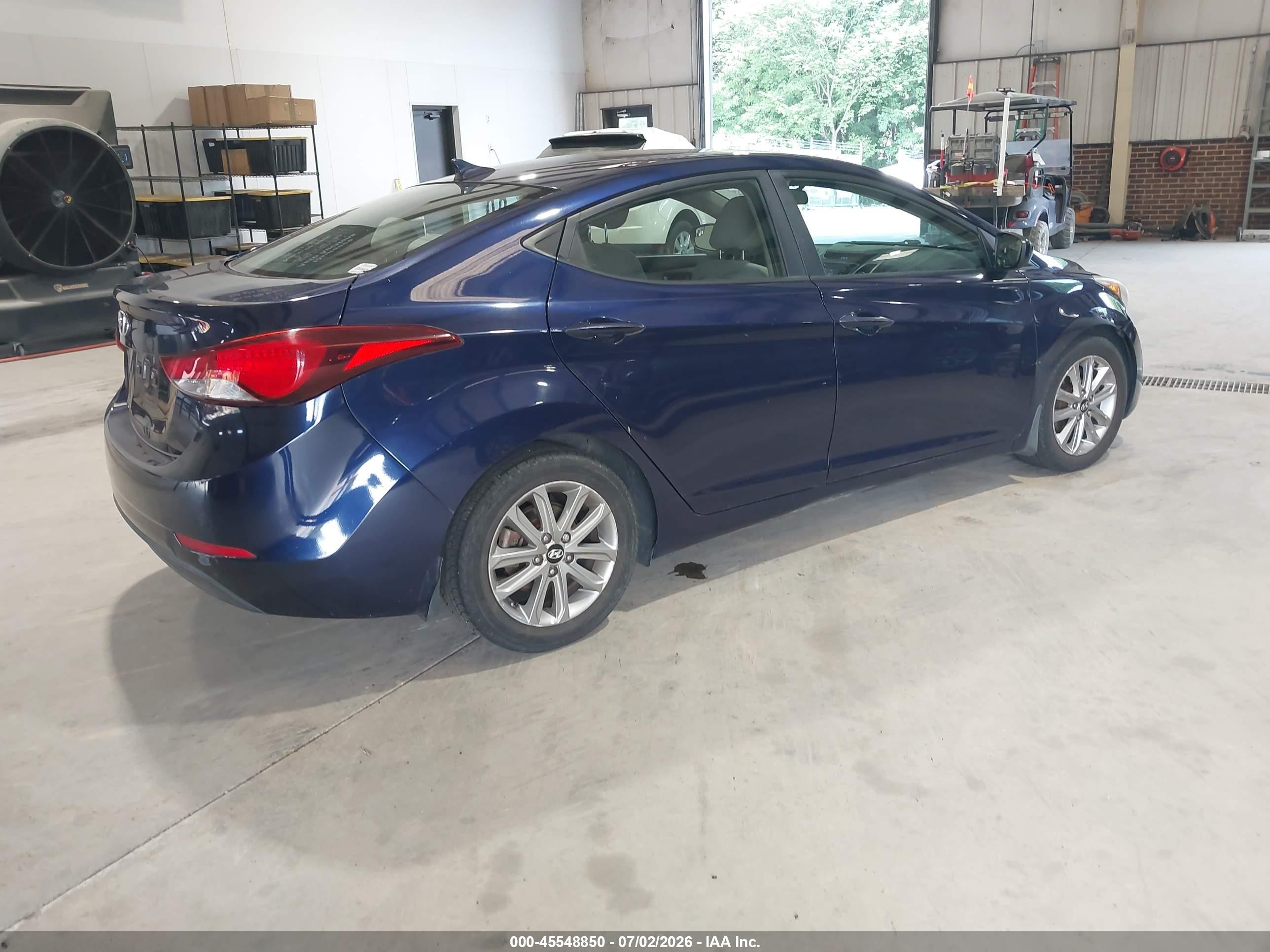2014 Hyundai Elantra Se Blue vin: 5NPDH4AE9EH460134