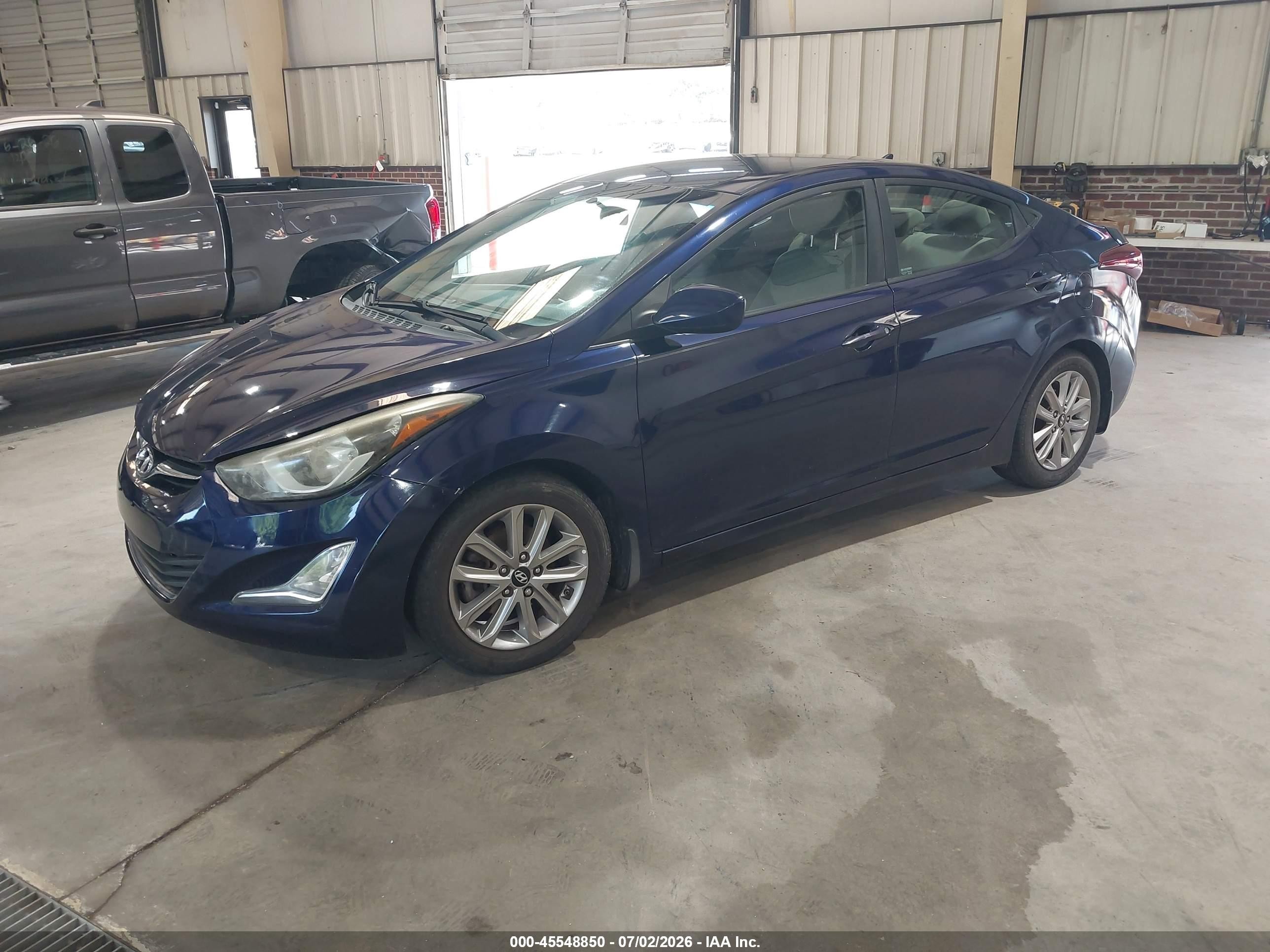2014 Hyundai Elantra Se Blue vin: 5NPDH4AE9EH460134