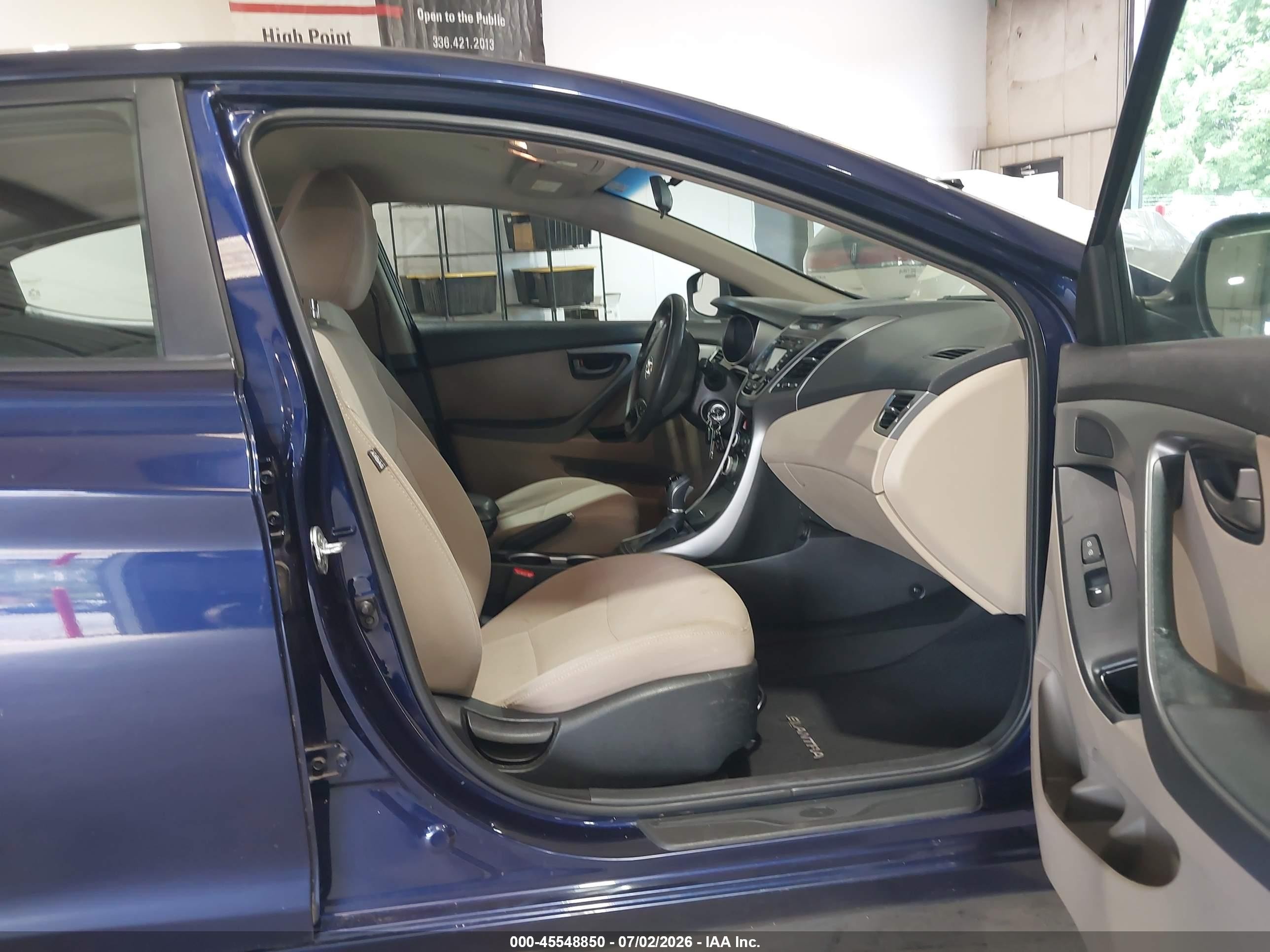 2014 Hyundai Elantra Se Blue vin: 5NPDH4AE9EH460134
