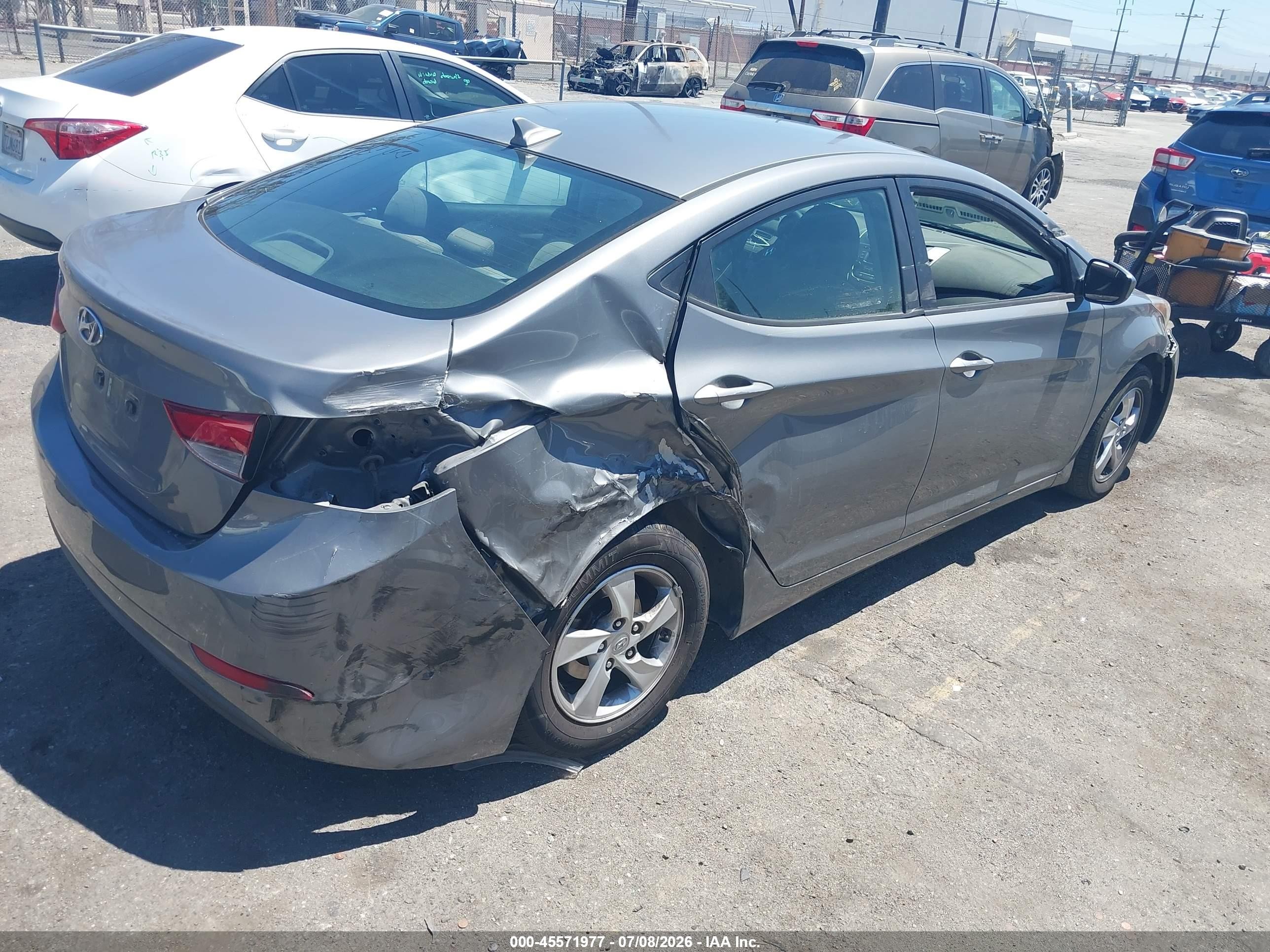2014 Hyundai Elantra Se Silver vin: 5NPDH4AE9EH463468