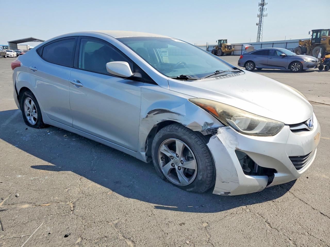2014 Hyundai Elantra Se Silver vin: 5NPDH4AE9EH464071