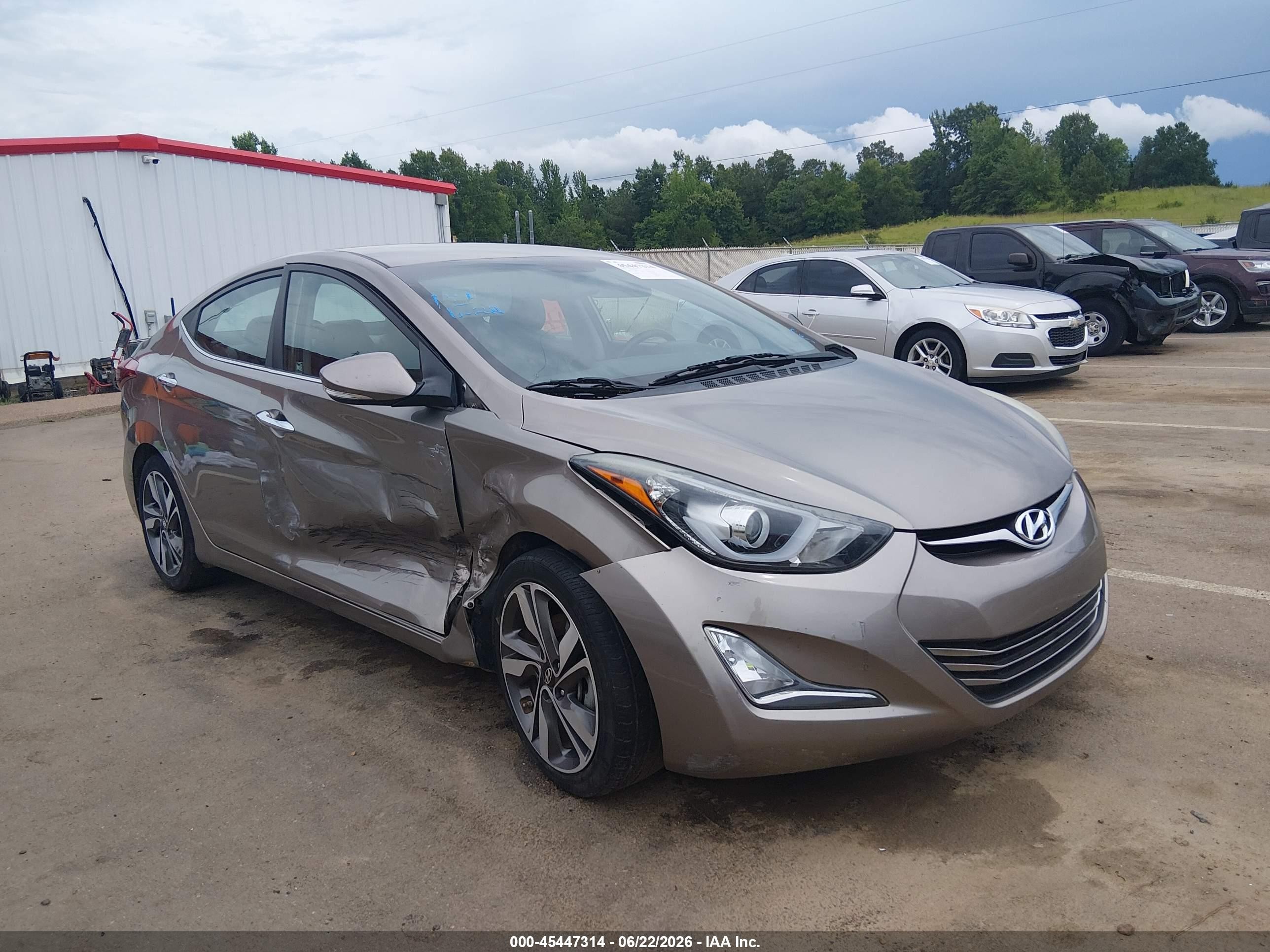 2014 Hyundai Elantra Limited Серый vin: 5NPDH4AE9EH464104