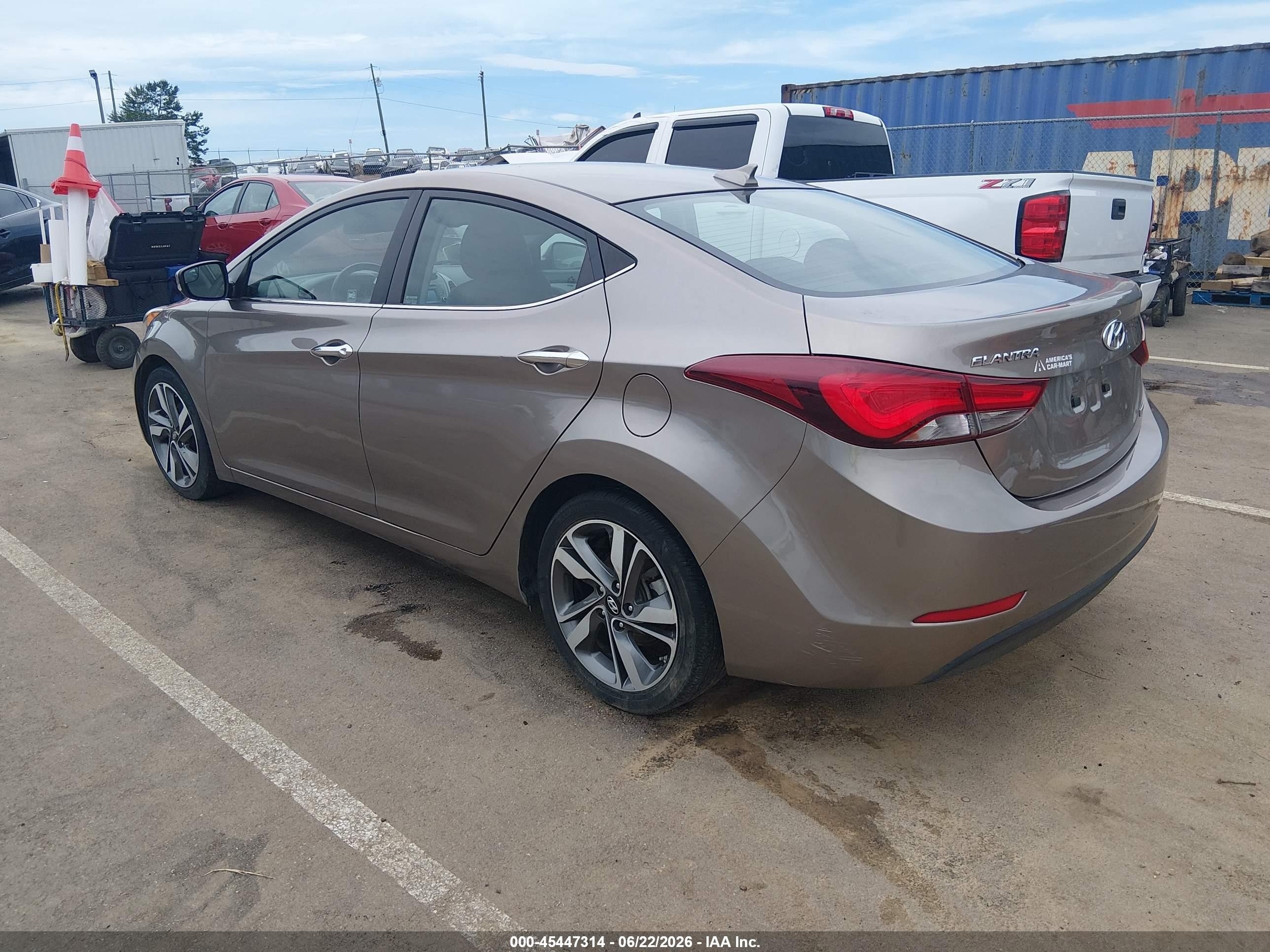 2014 Hyundai Elantra Limited Серый vin: 5NPDH4AE9EH464104