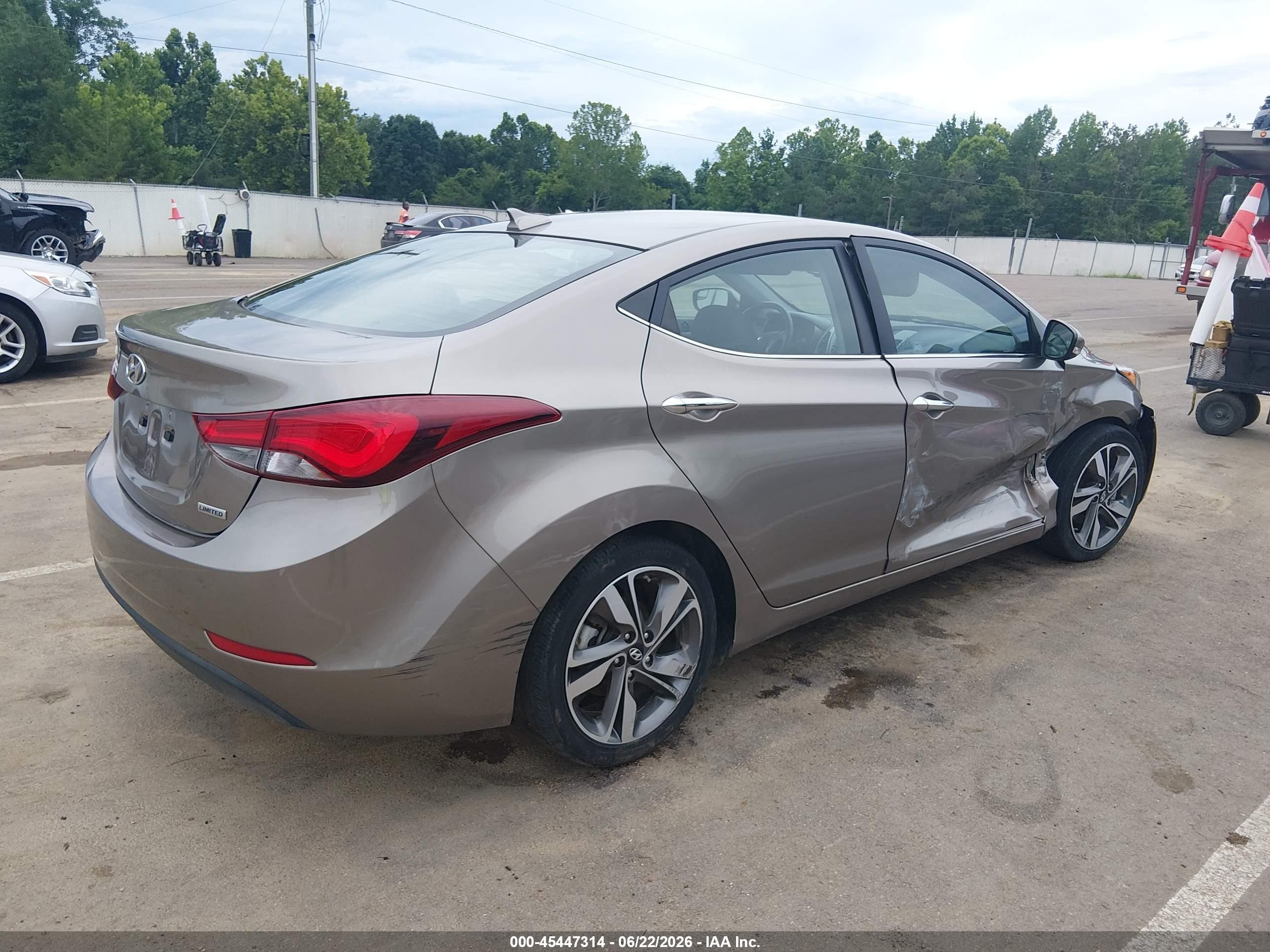 2014 Hyundai Elantra Limited Серый vin: 5NPDH4AE9EH464104