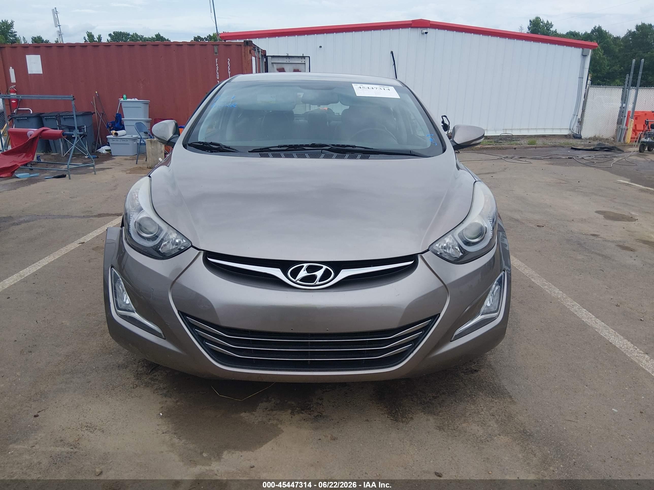 2014 Hyundai Elantra Limited Серый vin: 5NPDH4AE9EH464104