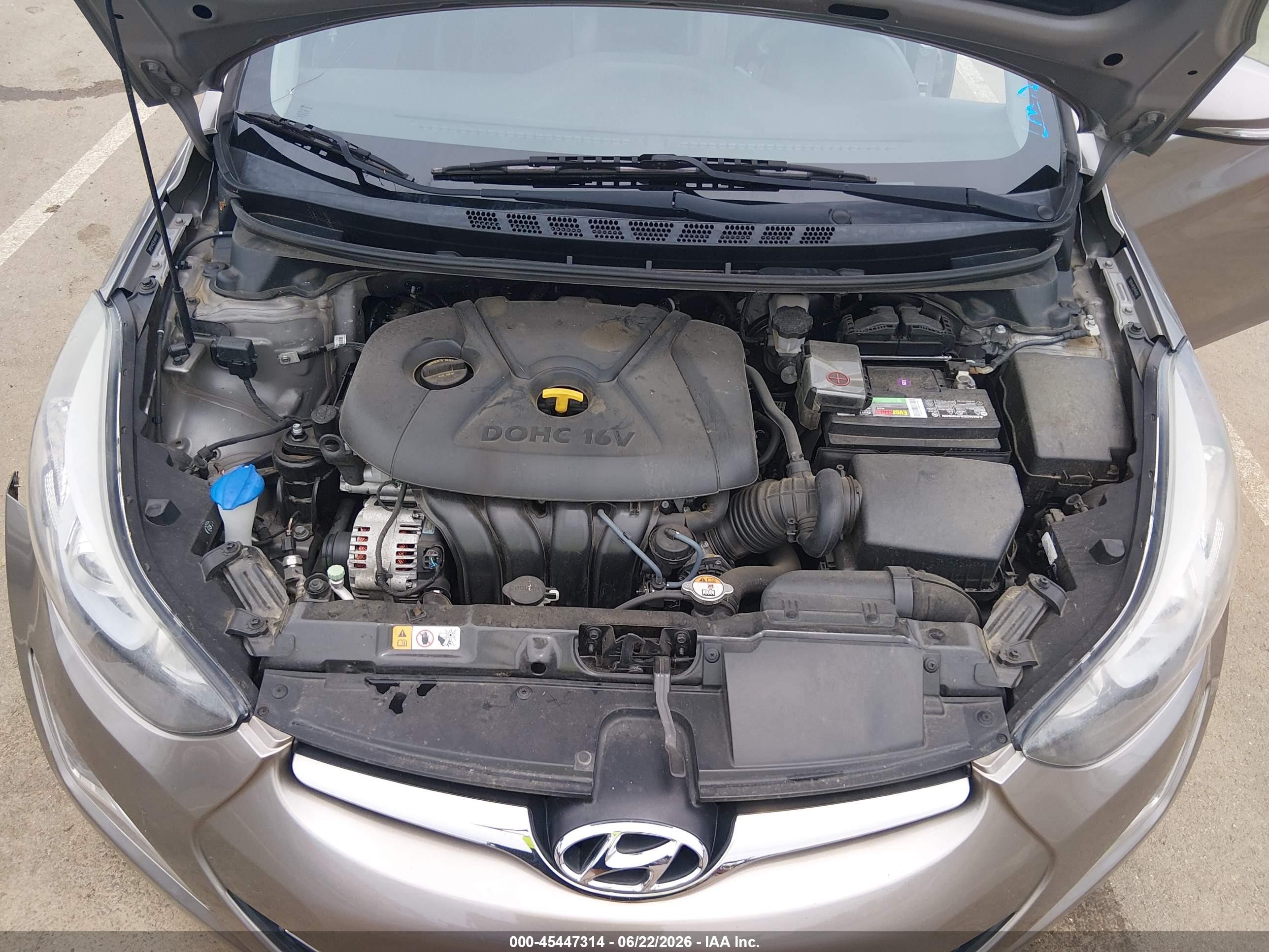 2014 Hyundai Elantra Limited Серый vin: 5NPDH4AE9EH464104