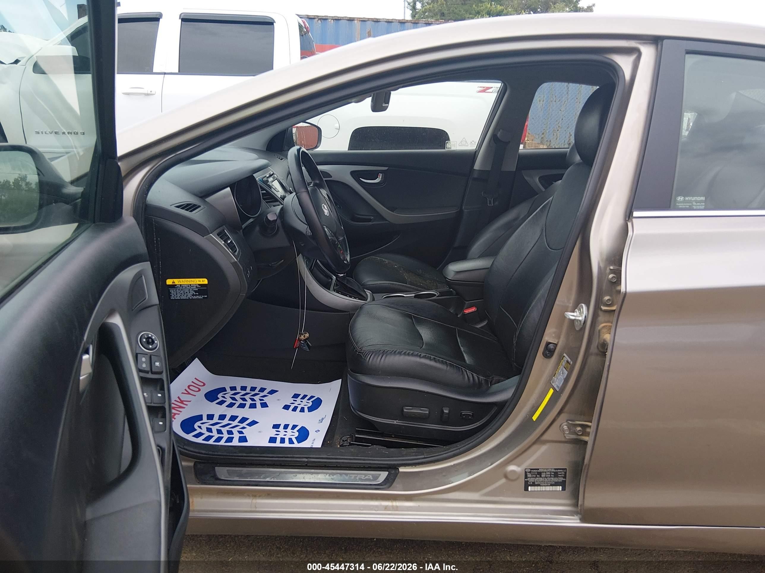 2014 Hyundai Elantra Limited Серый vin: 5NPDH4AE9EH464104