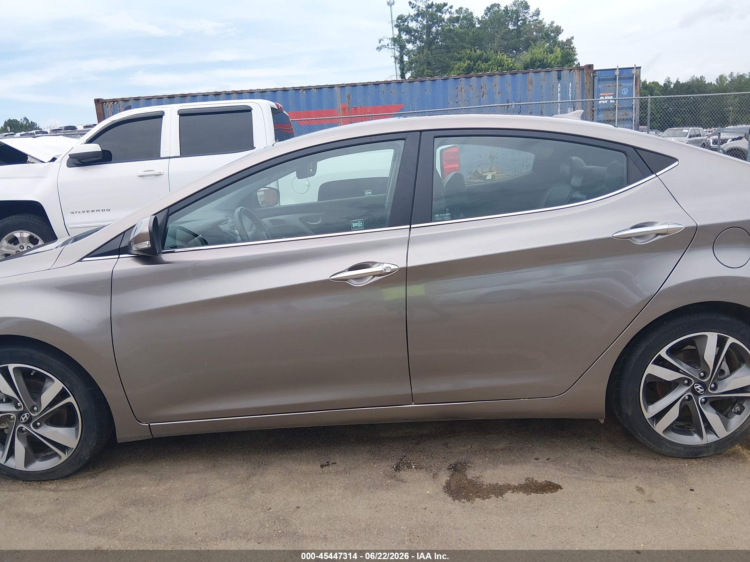 2014 Hyundai Elantra Limited Серый vin: 5NPDH4AE9EH464104