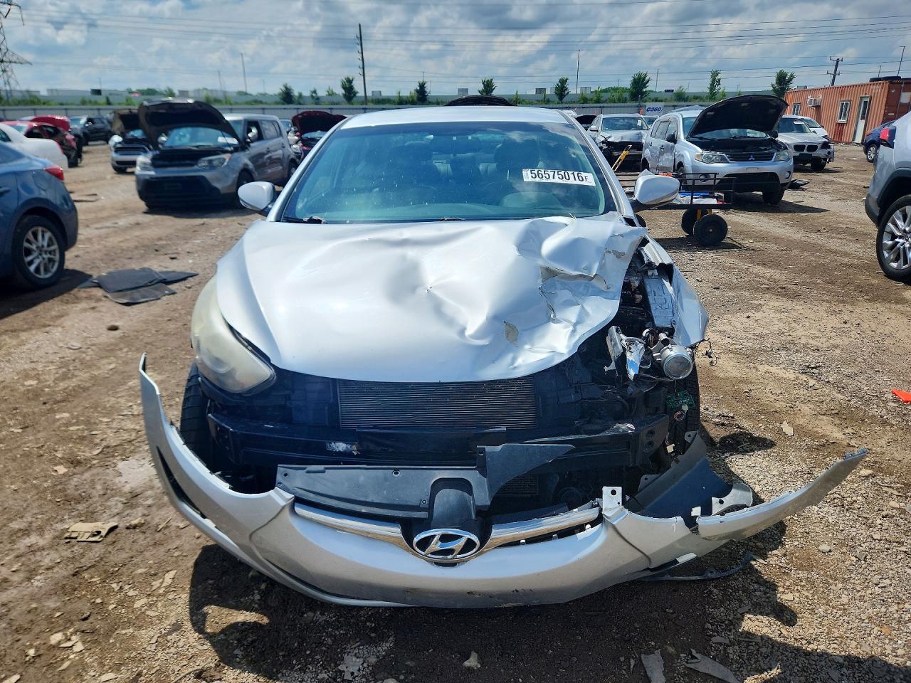 2014 Hyundai Elantra Limited Silver vin: 5NPDH4AE9EH465852