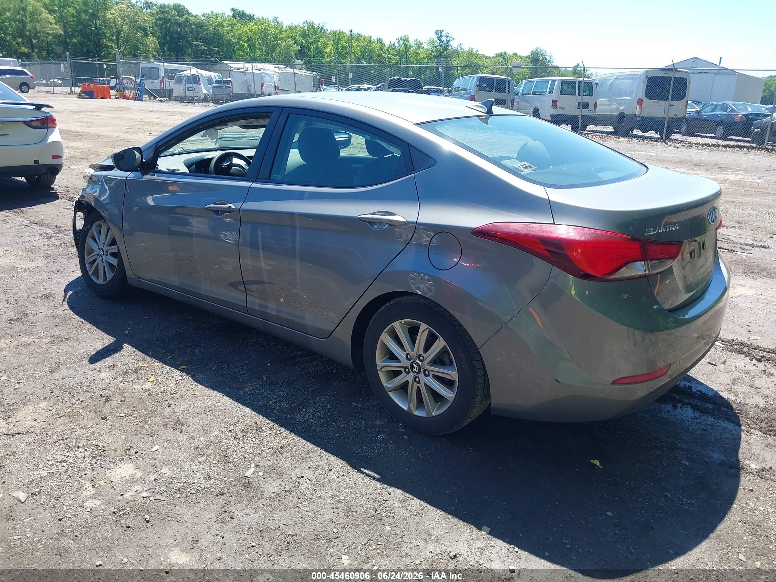 2014 Hyundai Elantra Se Gray vin: 5NPDH4AE9EH468007