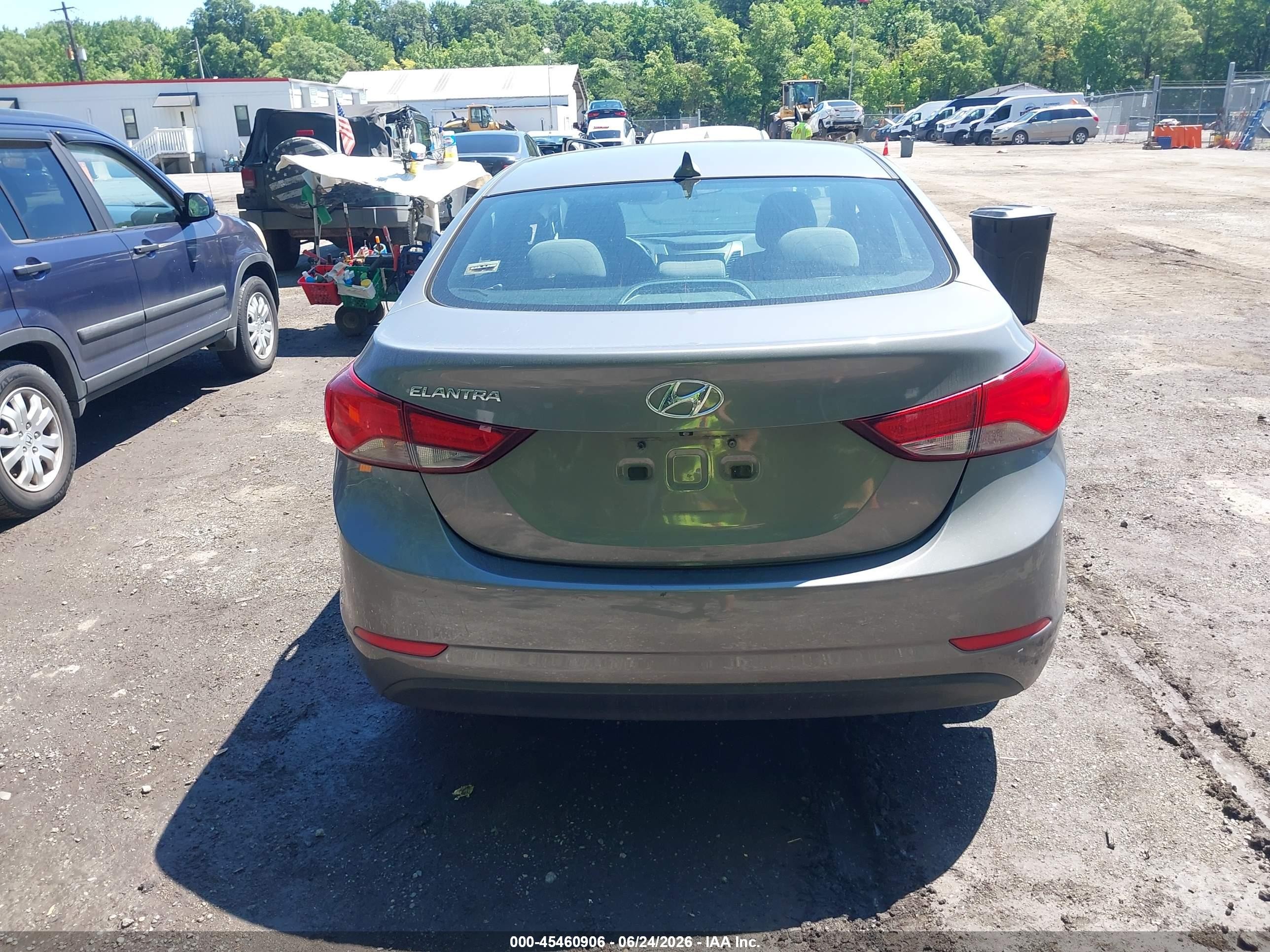 2014 Hyundai Elantra Se Gray vin: 5NPDH4AE9EH468007