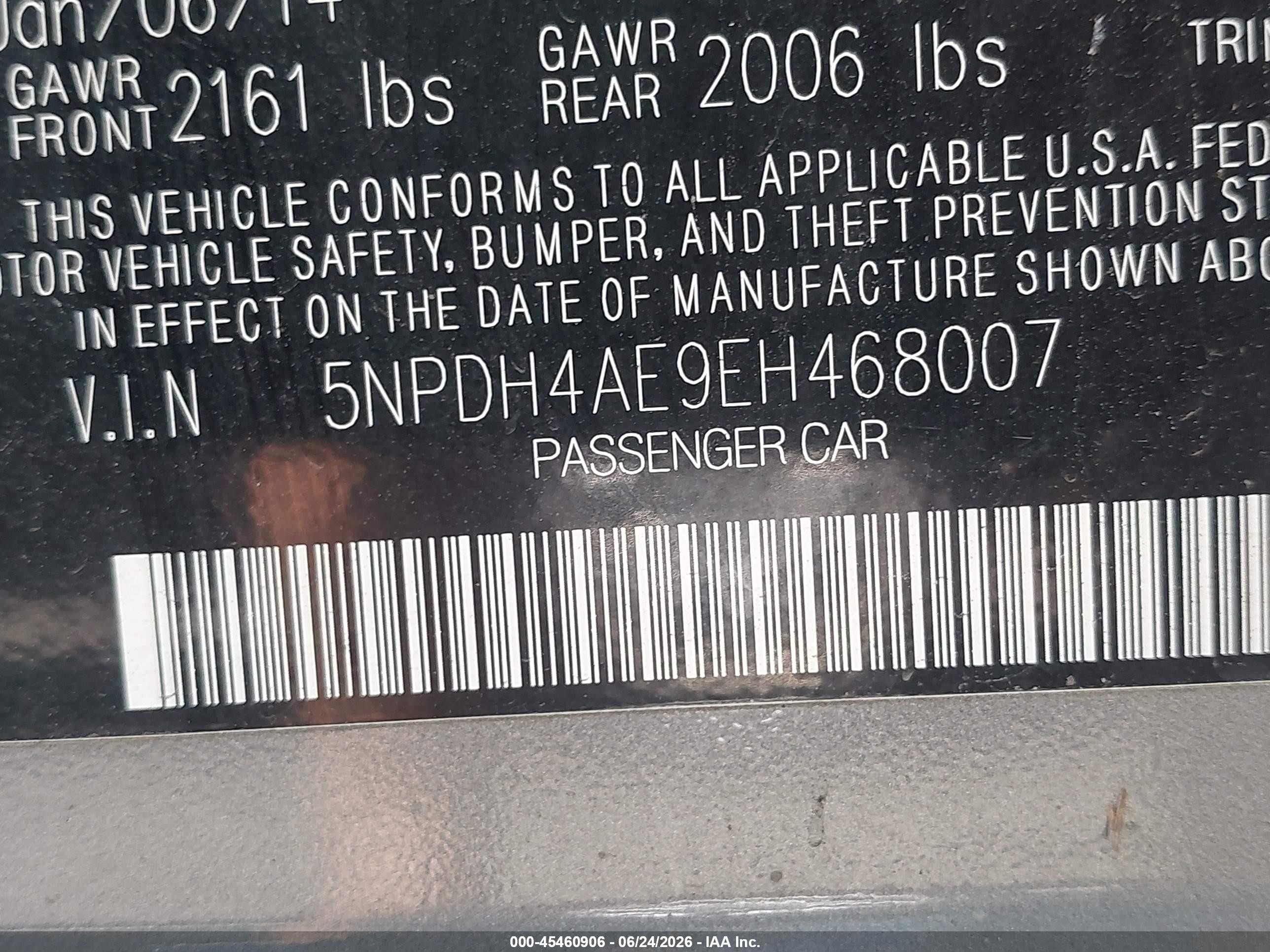 2014 Hyundai Elantra Se Gray vin: 5NPDH4AE9EH468007