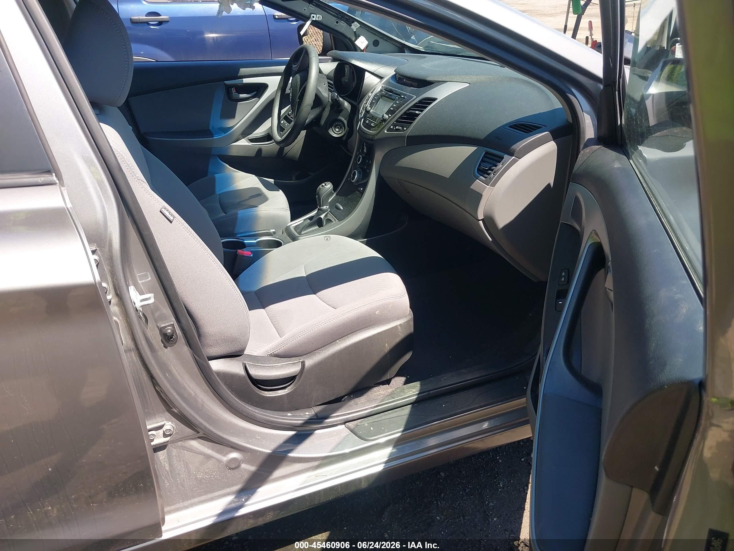 2014 Hyundai Elantra Se Gray vin: 5NPDH4AE9EH468007