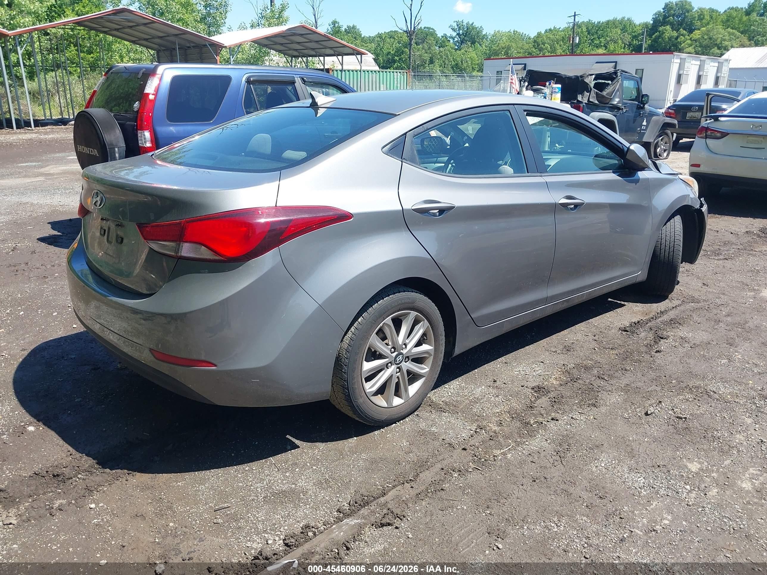 2014 Hyundai Elantra Se Gray vin: 5NPDH4AE9EH468007