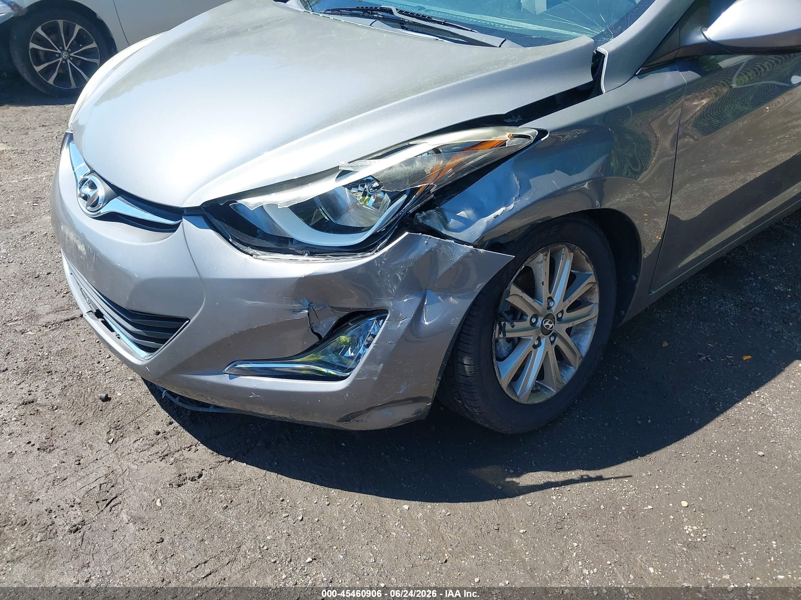2014 Hyundai Elantra Se Gray vin: 5NPDH4AE9EH468007