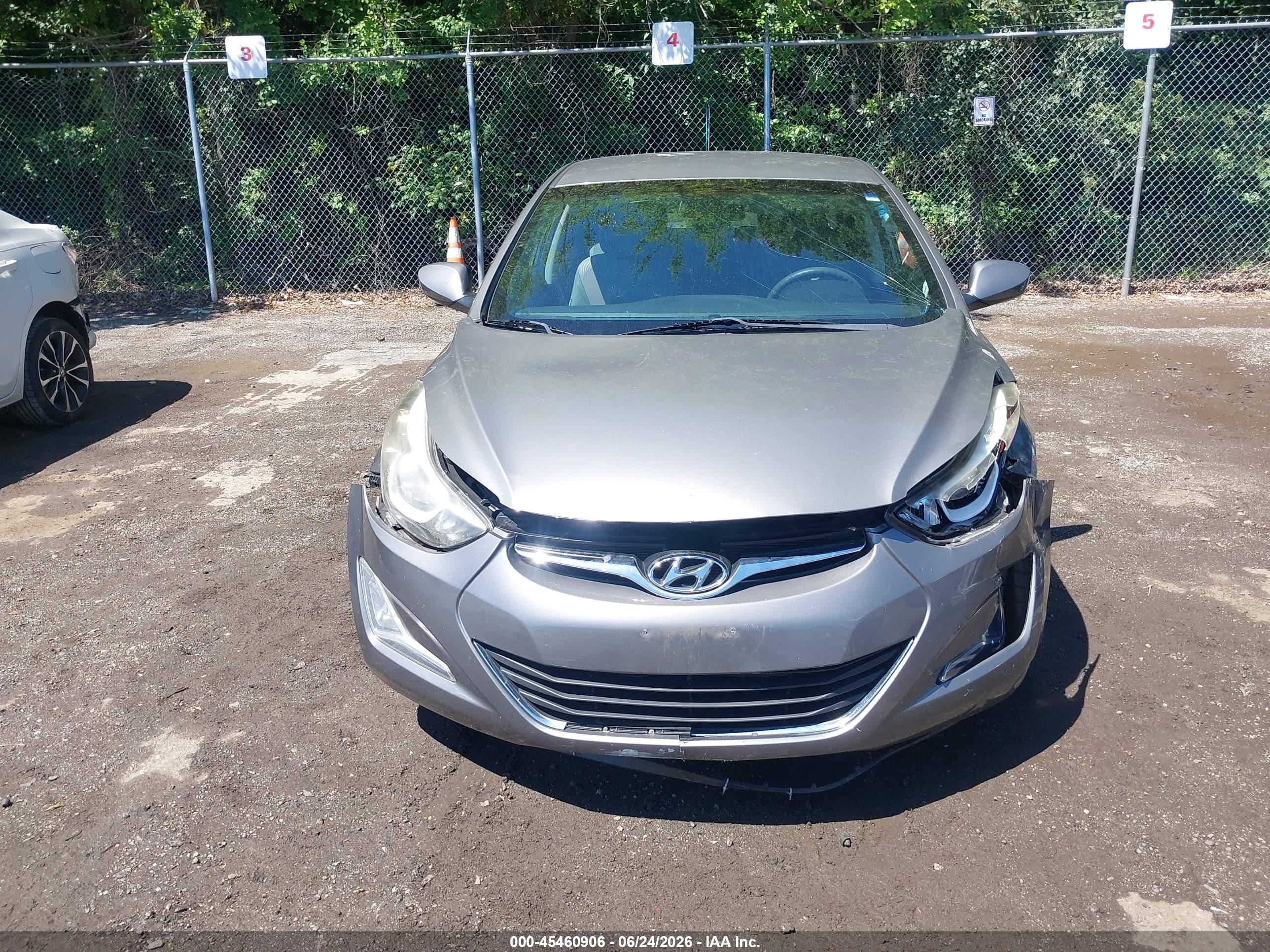 2014 Hyundai Elantra Se Gray vin: 5NPDH4AE9EH468007