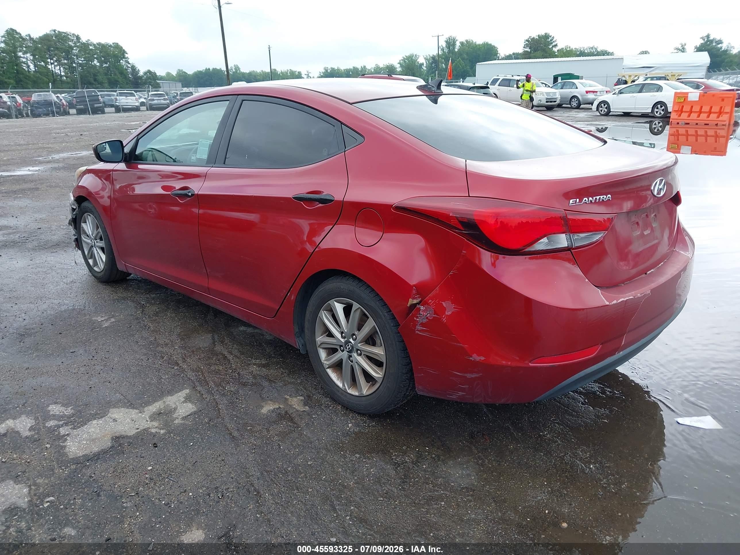 2014 Hyundai Elantra Se Red vin: 5NPDH4AE9EH469206