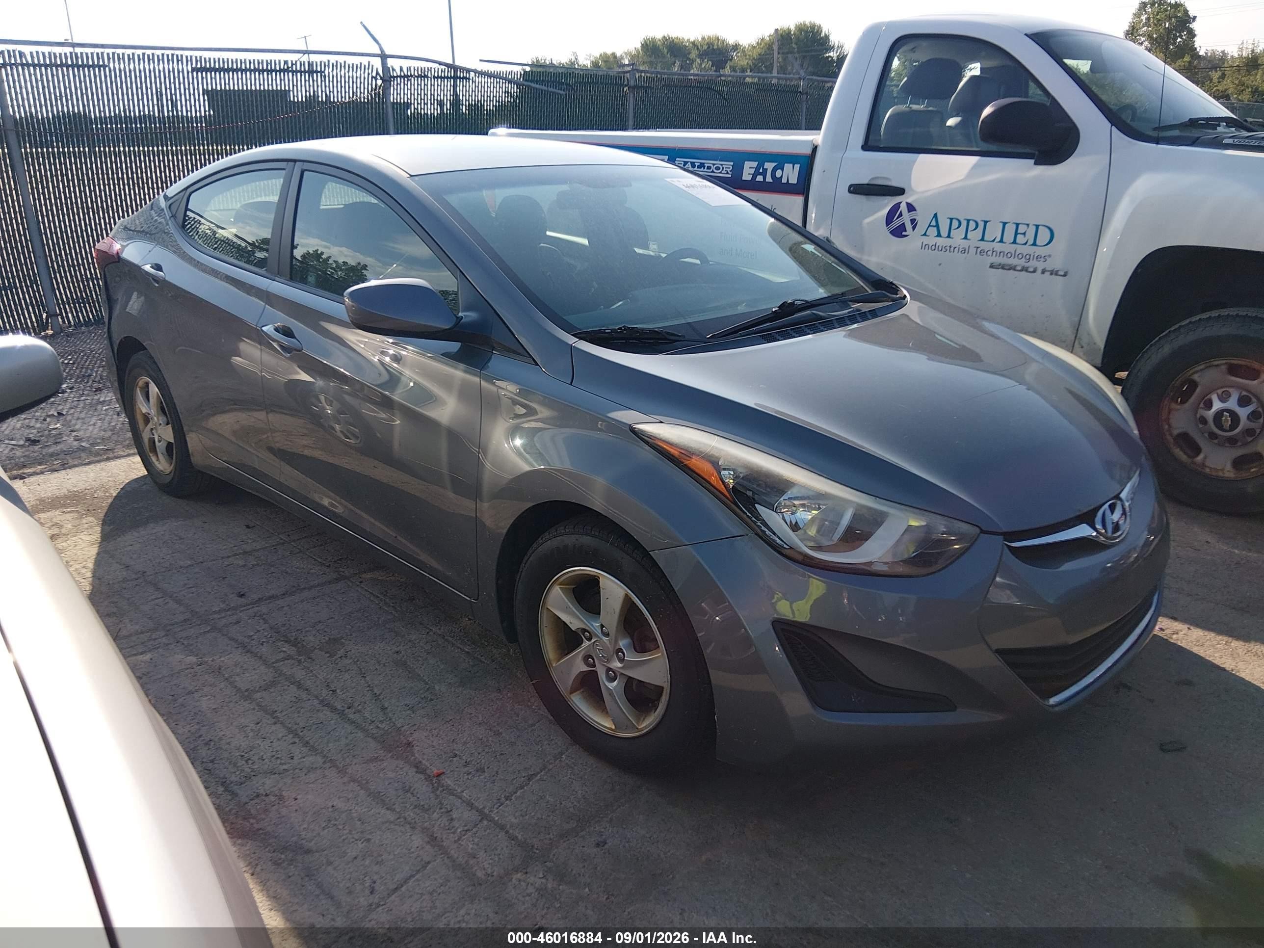 2014 Hyundai Elantra Se Gray vin: 5NPDH4AE9EH469545