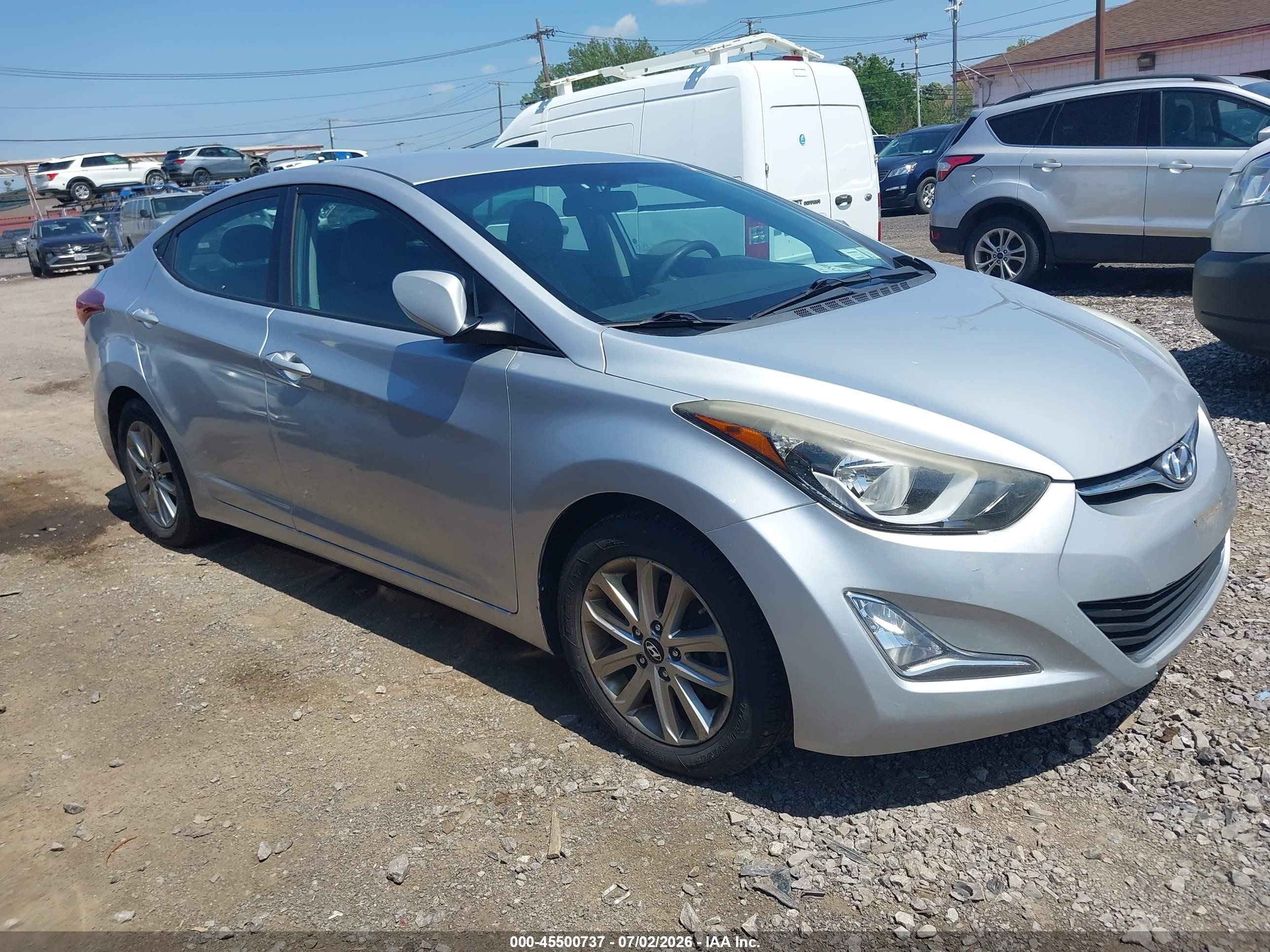 2014 Hyundai Elantra Se Silver vin: 5NPDH4AE9EH469786