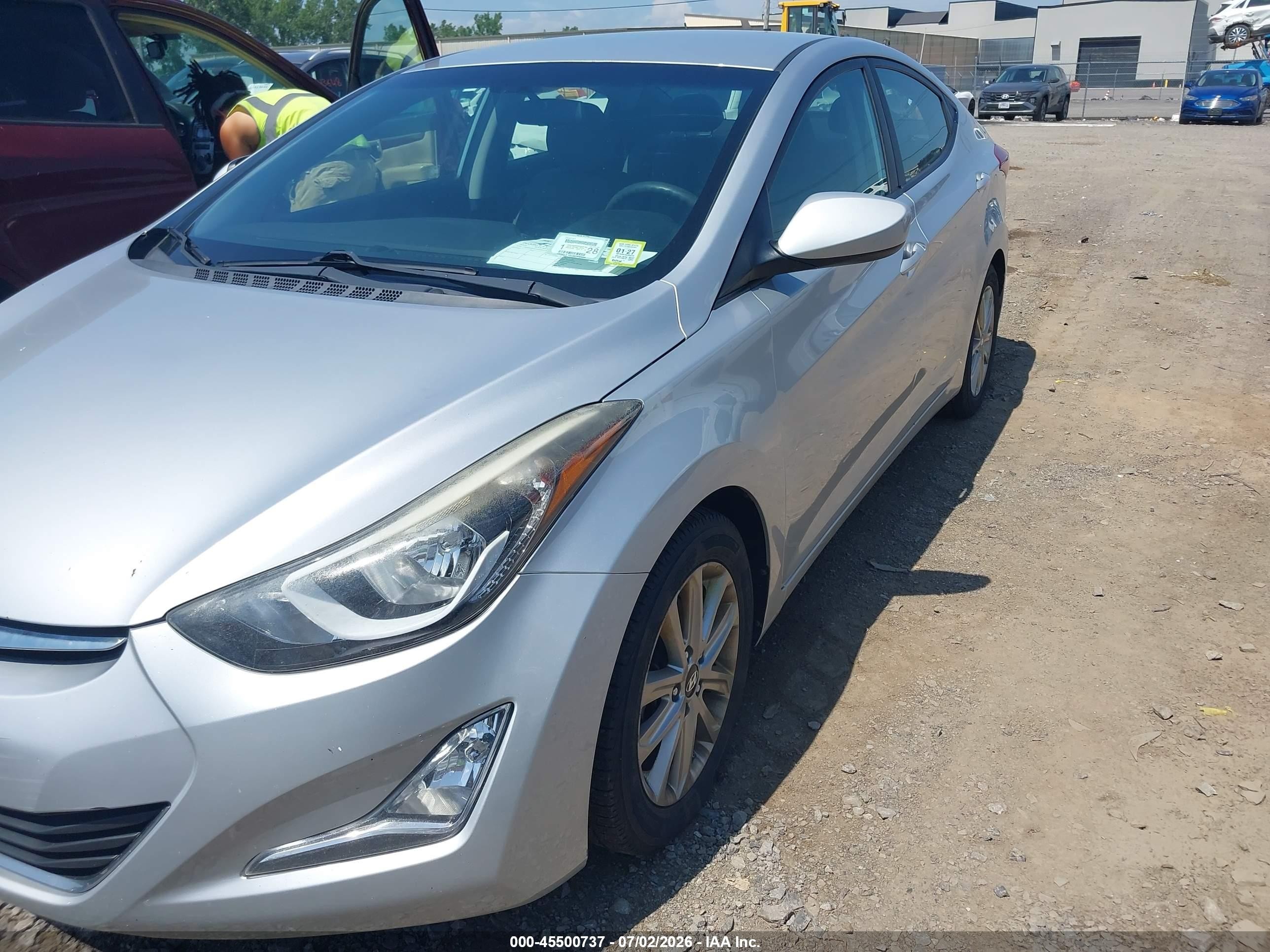 2014 Hyundai Elantra Se Silver vin: 5NPDH4AE9EH469786