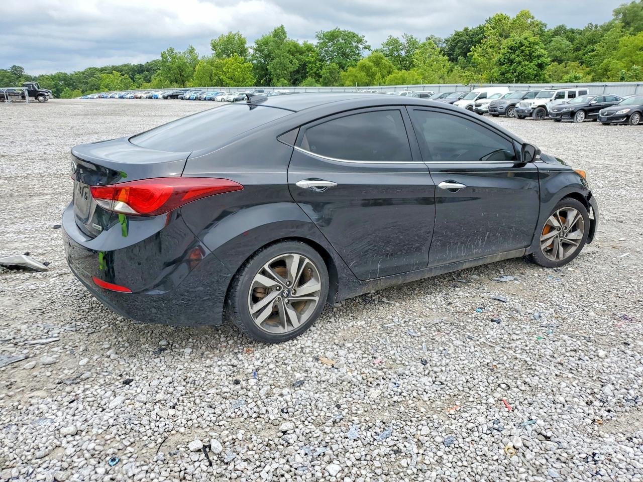 2014 Hyundai Elantra Gls(middle) Black vin: 5NPDH4AE9EH474194