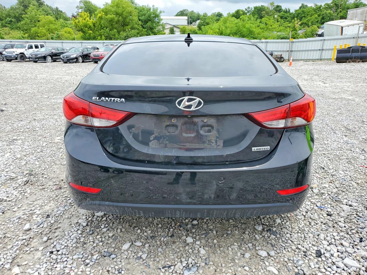 2014 Hyundai Elantra Gls(middle) Black vin: 5NPDH4AE9EH474194