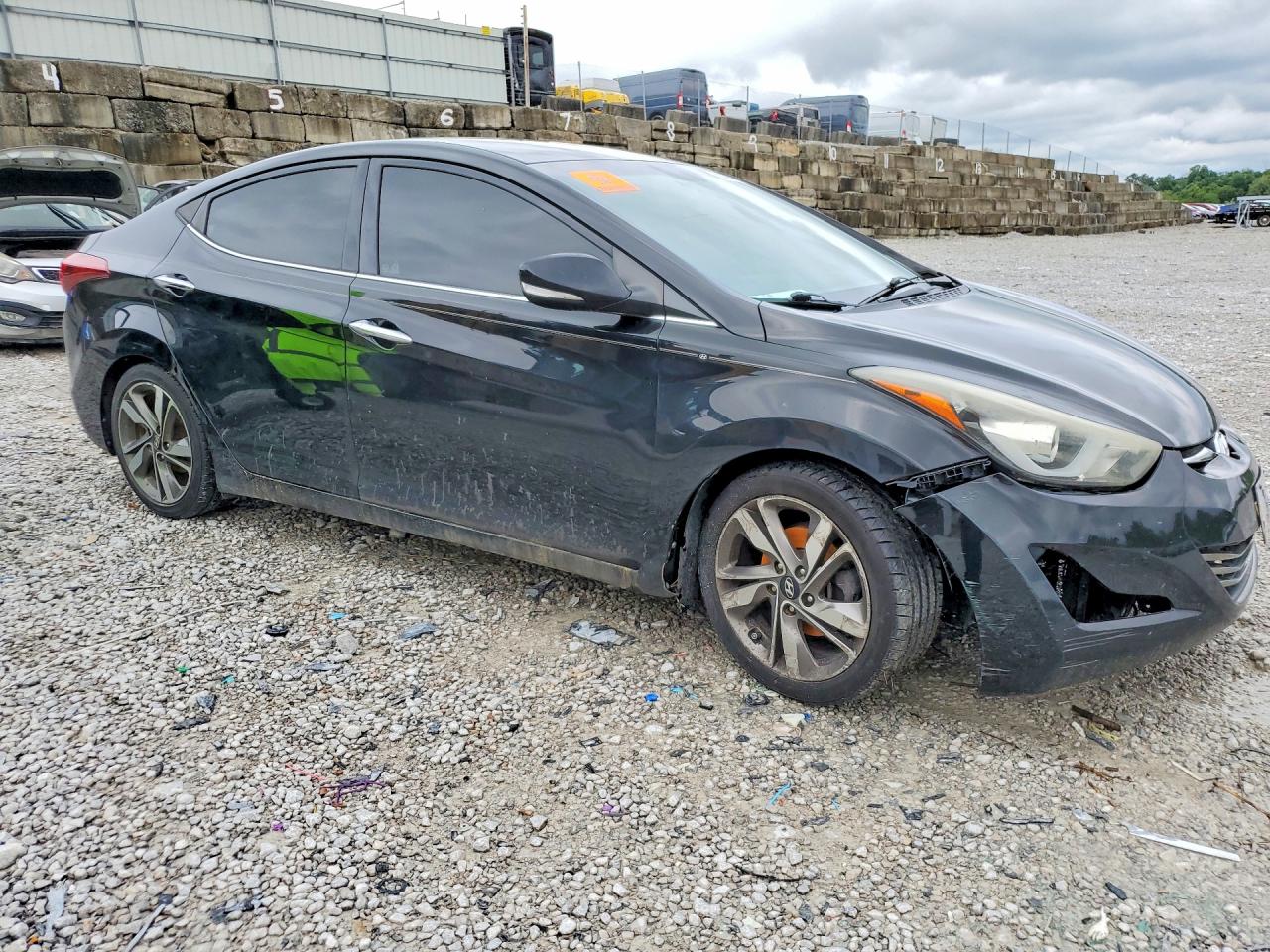 2014 Hyundai Elantra Gls(middle) Black vin: 5NPDH4AE9EH474194