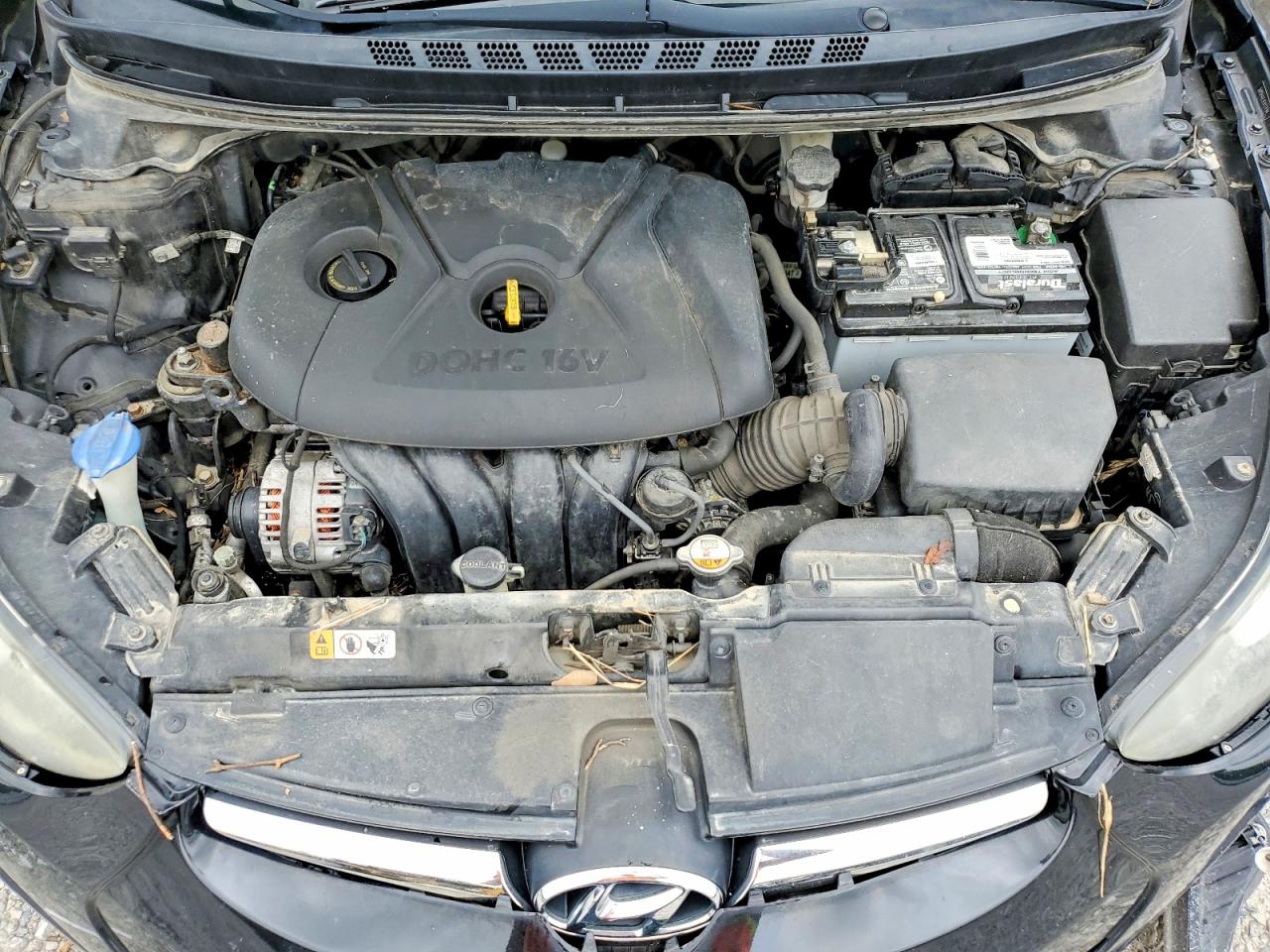 2014 Hyundai Elantra Gls(middle) Black vin: 5NPDH4AE9EH474194