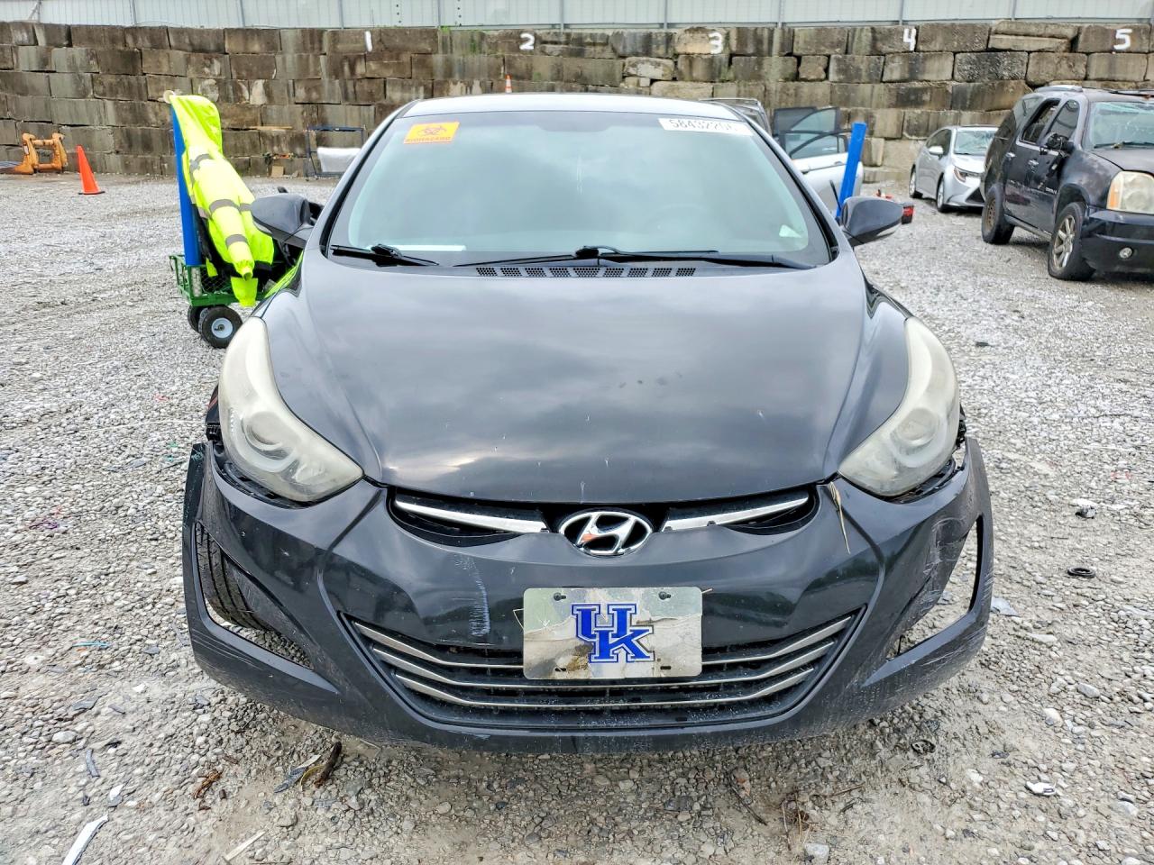 2014 Hyundai Elantra Gls(middle) Black vin: 5NPDH4AE9EH474194