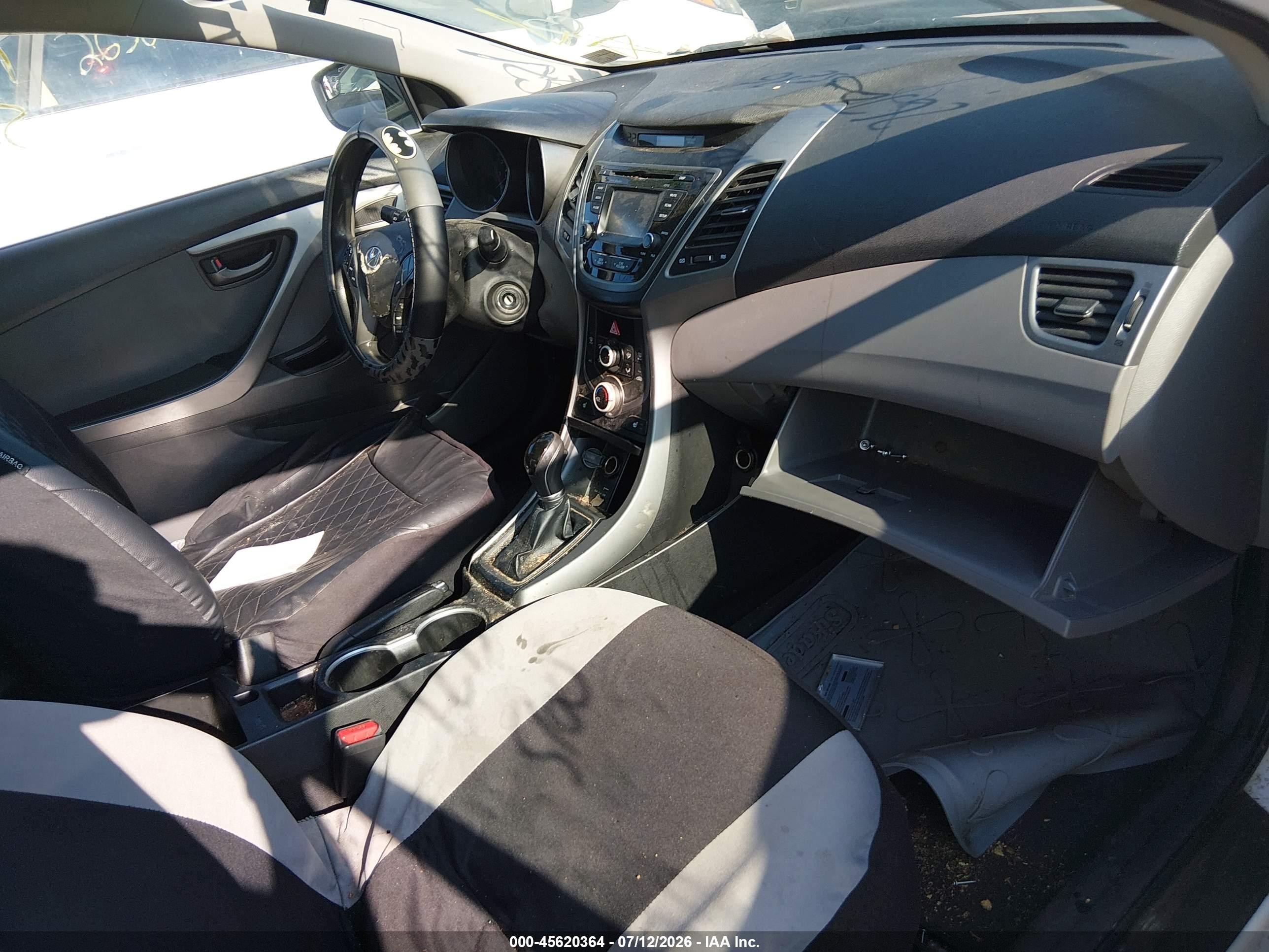2014 Hyundai Elantra Se White vin: 5NPDH4AE9EH478357