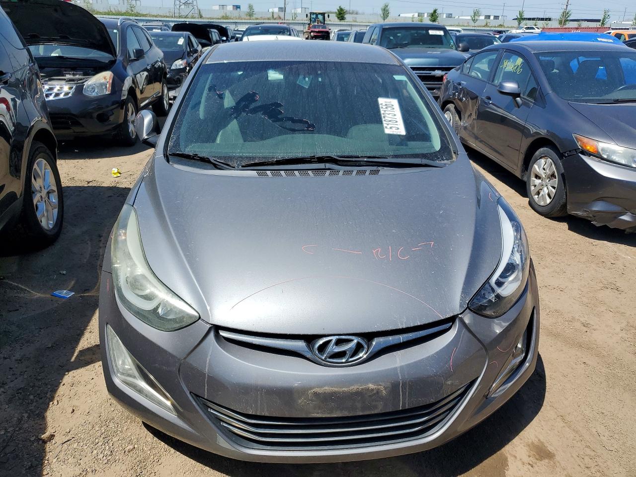 2014 Hyundai Elantra Limited Gray vin: 5NPDH4AE9EH487561