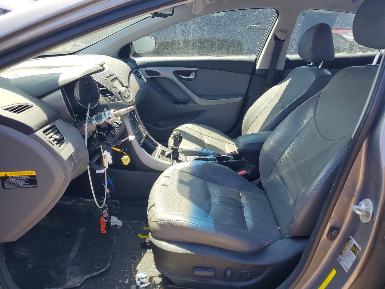 2014 Hyundai Elantra Limited Gray vin: 5NPDH4AE9EH487561