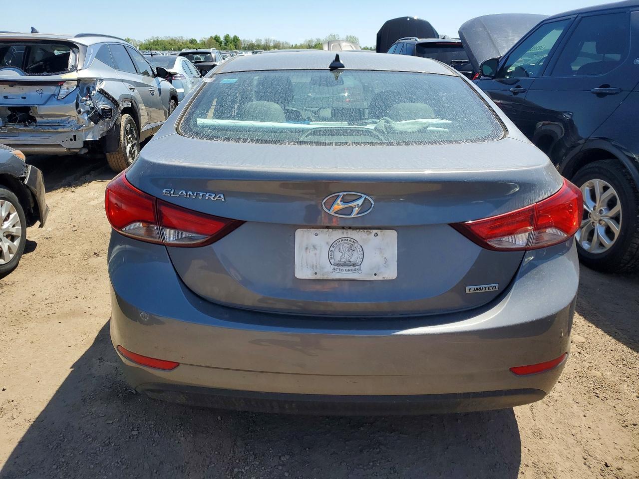 2014 Hyundai Elantra Limited Gray vin: 5NPDH4AE9EH487561