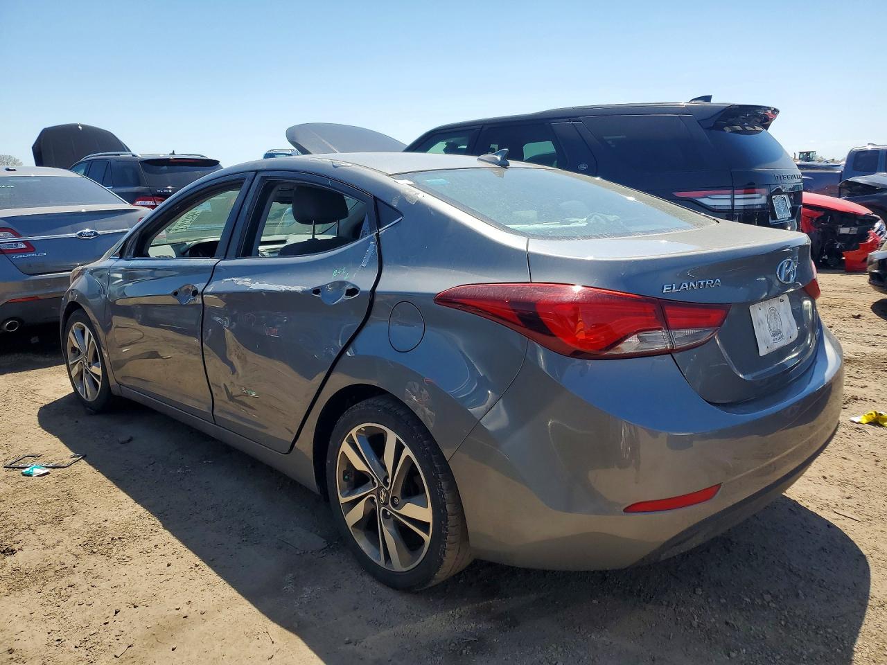 2014 Hyundai Elantra Limited Gray vin: 5NPDH4AE9EH487561