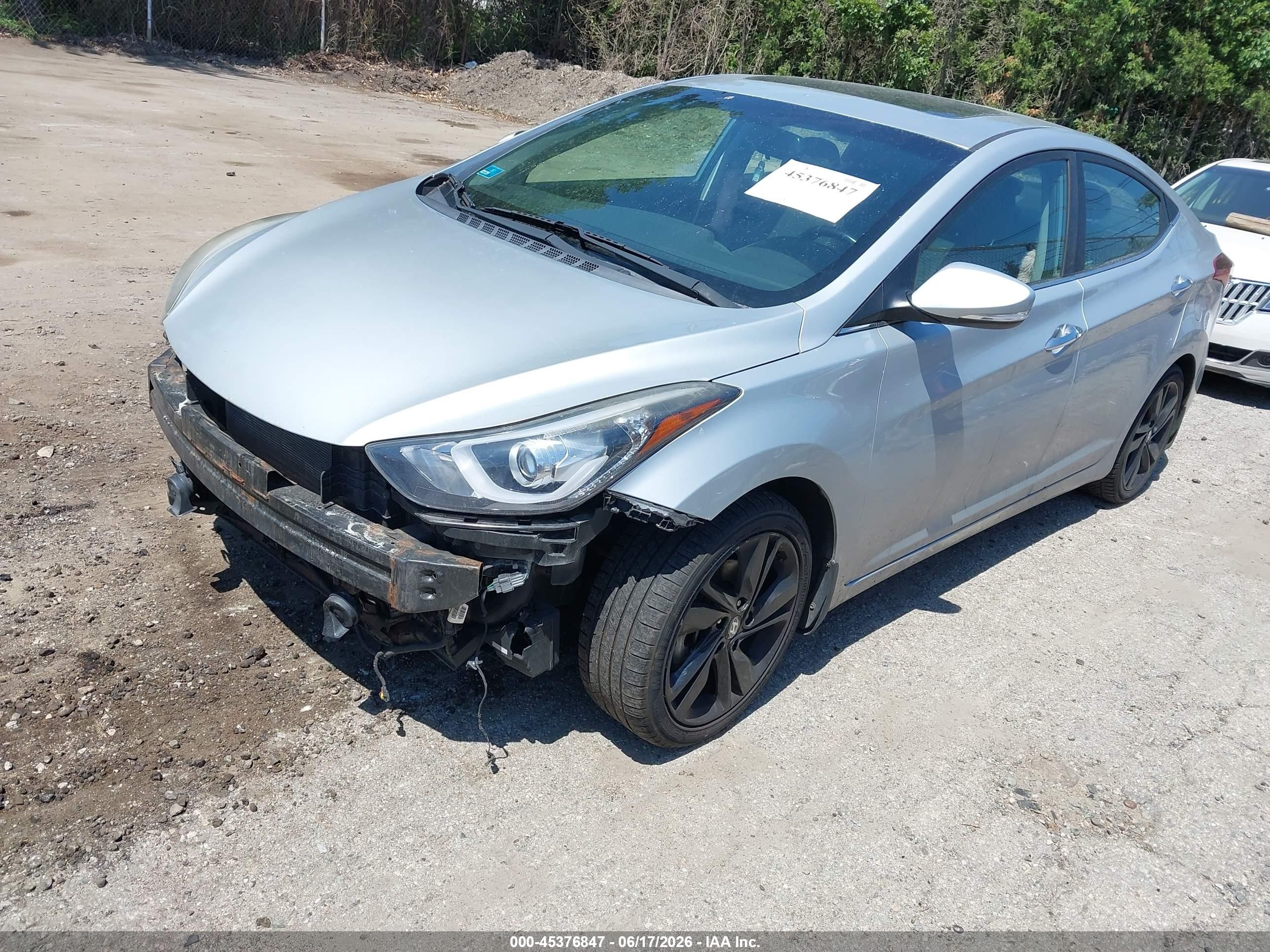 2014 Hyundai Elantra Limited Silver vin: 5NPDH4AE9EH488208