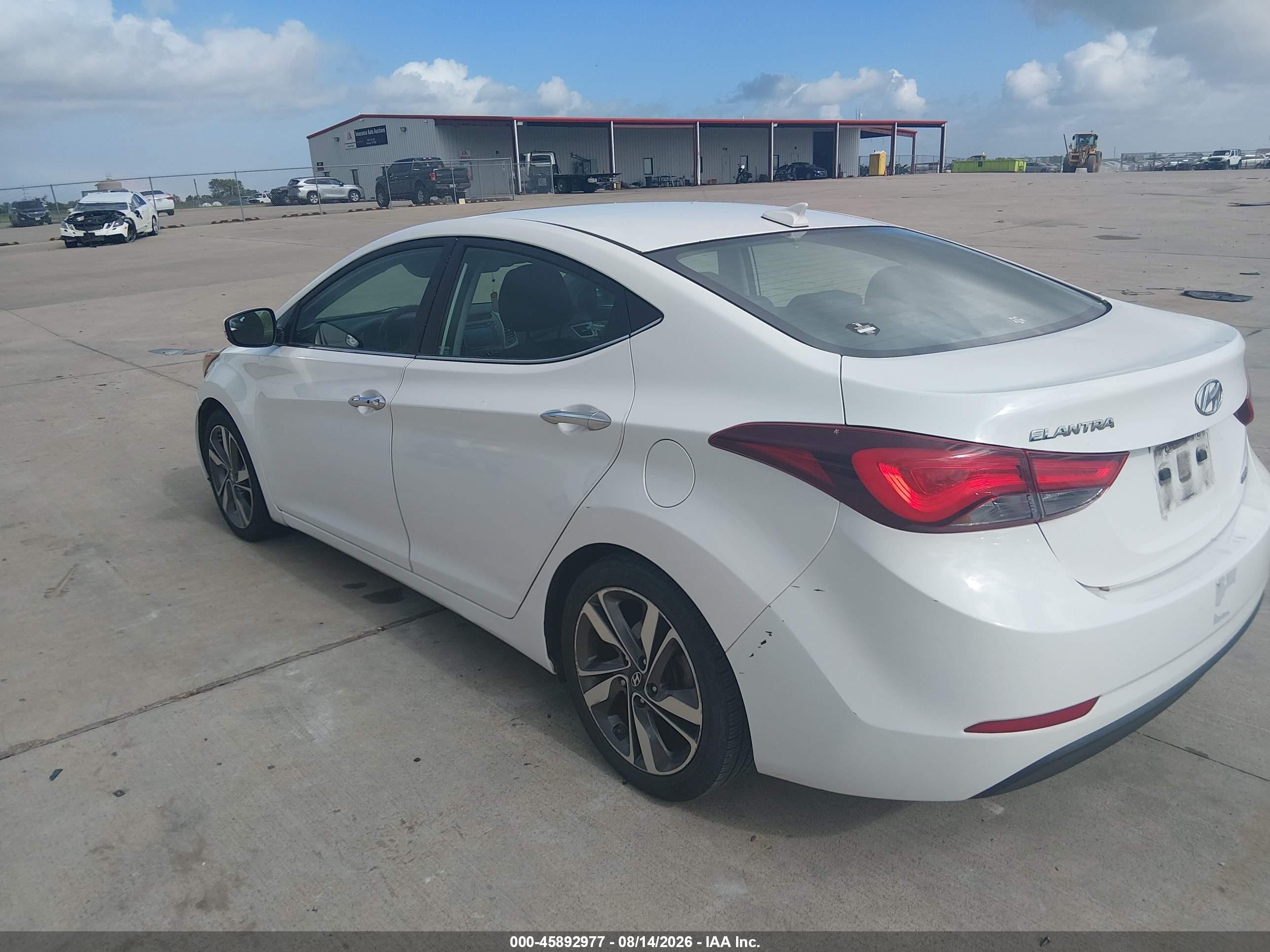 2014 Hyundai Elantra Limited White vin: 5NPDH4AE9EH488581