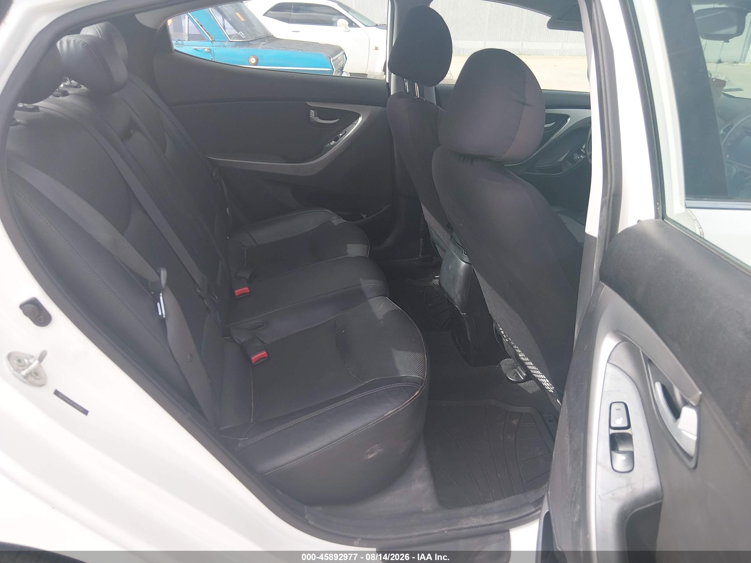 2014 Hyundai Elantra Limited White vin: 5NPDH4AE9EH488581