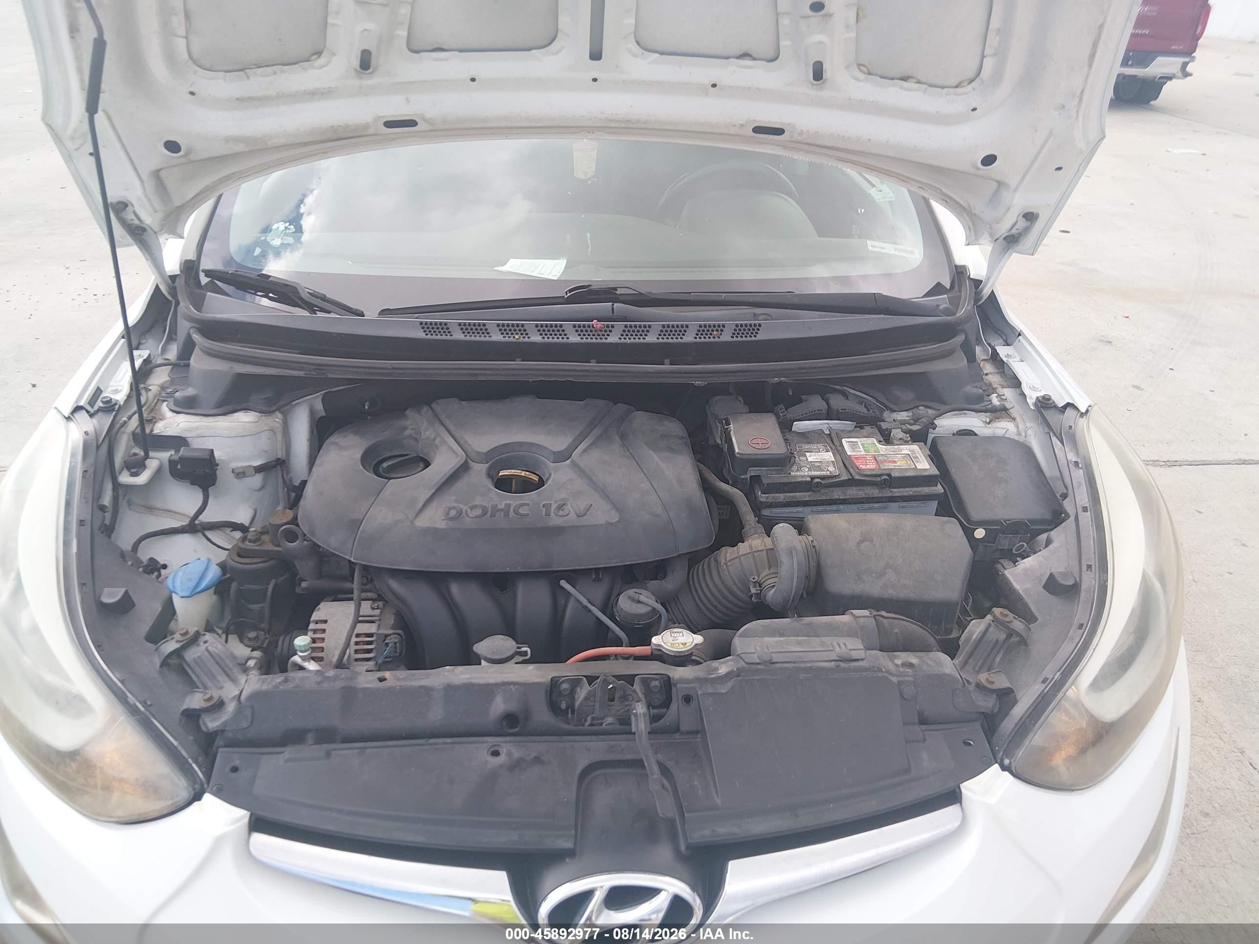 2014 Hyundai Elantra Limited White vin: 5NPDH4AE9EH488581