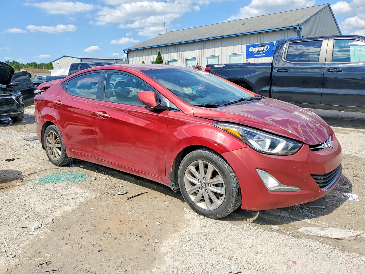 2014 Hyundai Elantra Se Maroon vin: 5NPDH4AE9EH495269