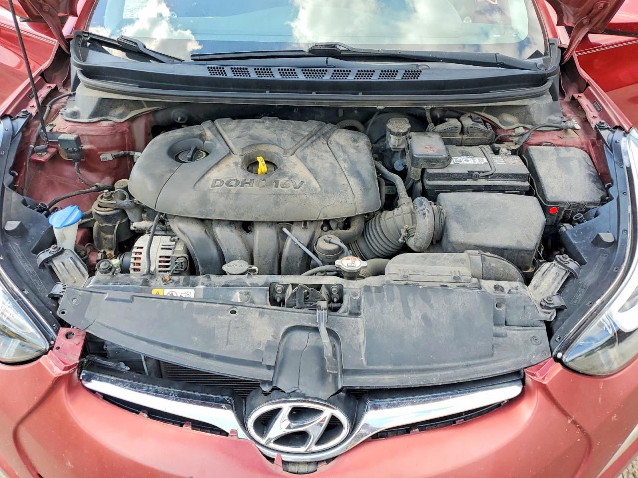 2014 Hyundai Elantra Se Maroon vin: 5NPDH4AE9EH495269