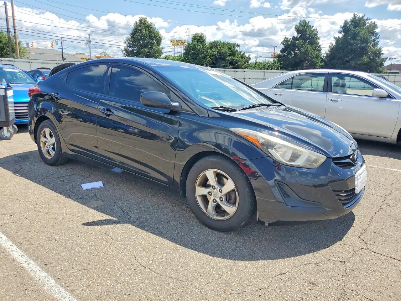 2014 Hyundai Elantra Se Black vin: 5NPDH4AE9EH499791